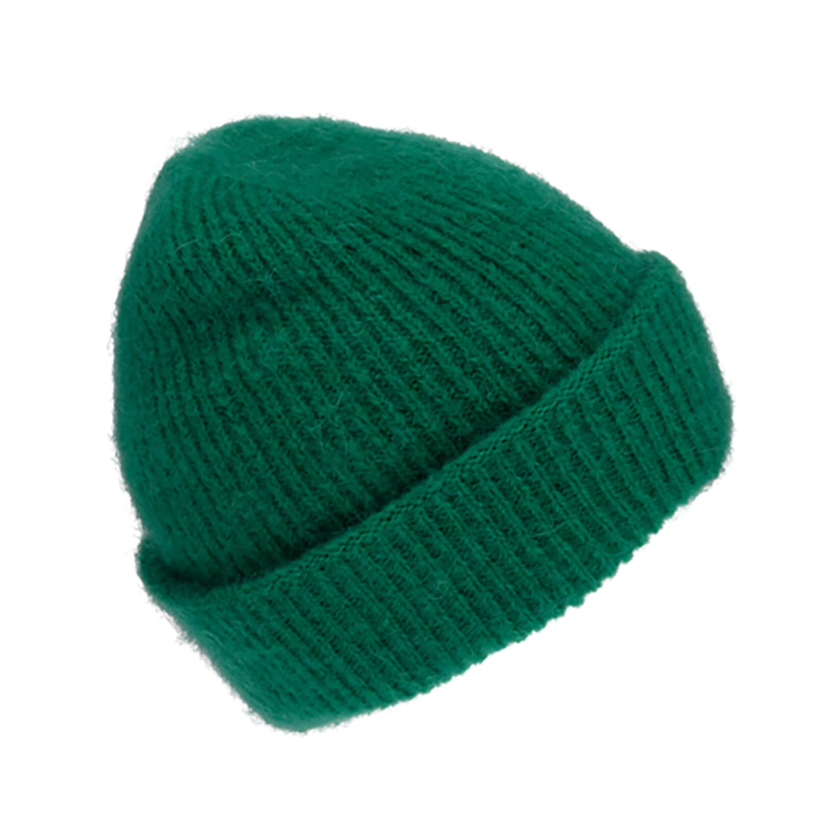 Fiebig Strickmütze Mohair uni mit Umschlag