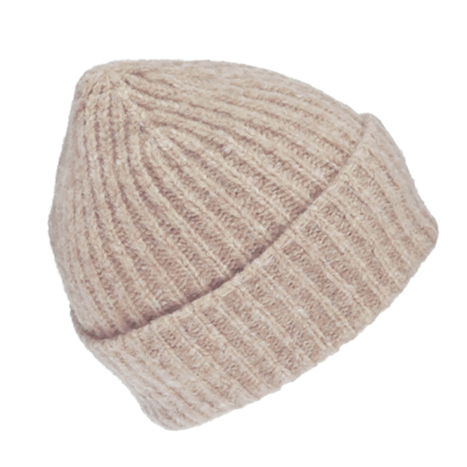 Fiebig Strickmütze Wolle melange mit Umschlag