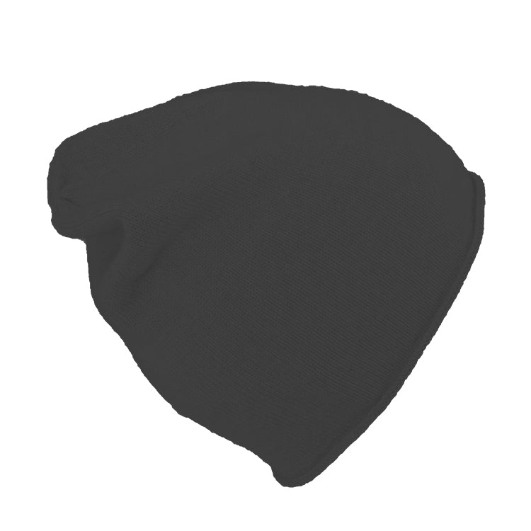 Fiebig Strick Beanie Kaschmir Rollrand uni – Anthrazit