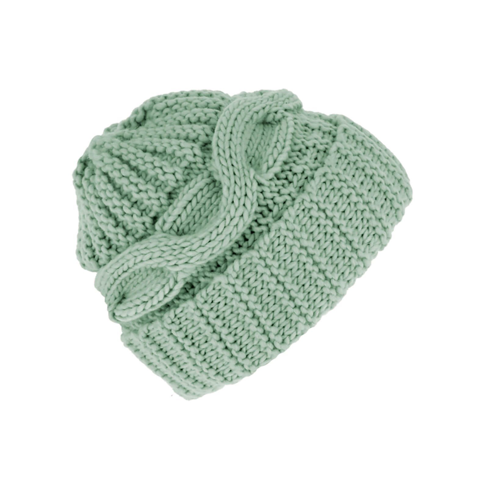 Fiebig Strickmütze mit Umschlag uni