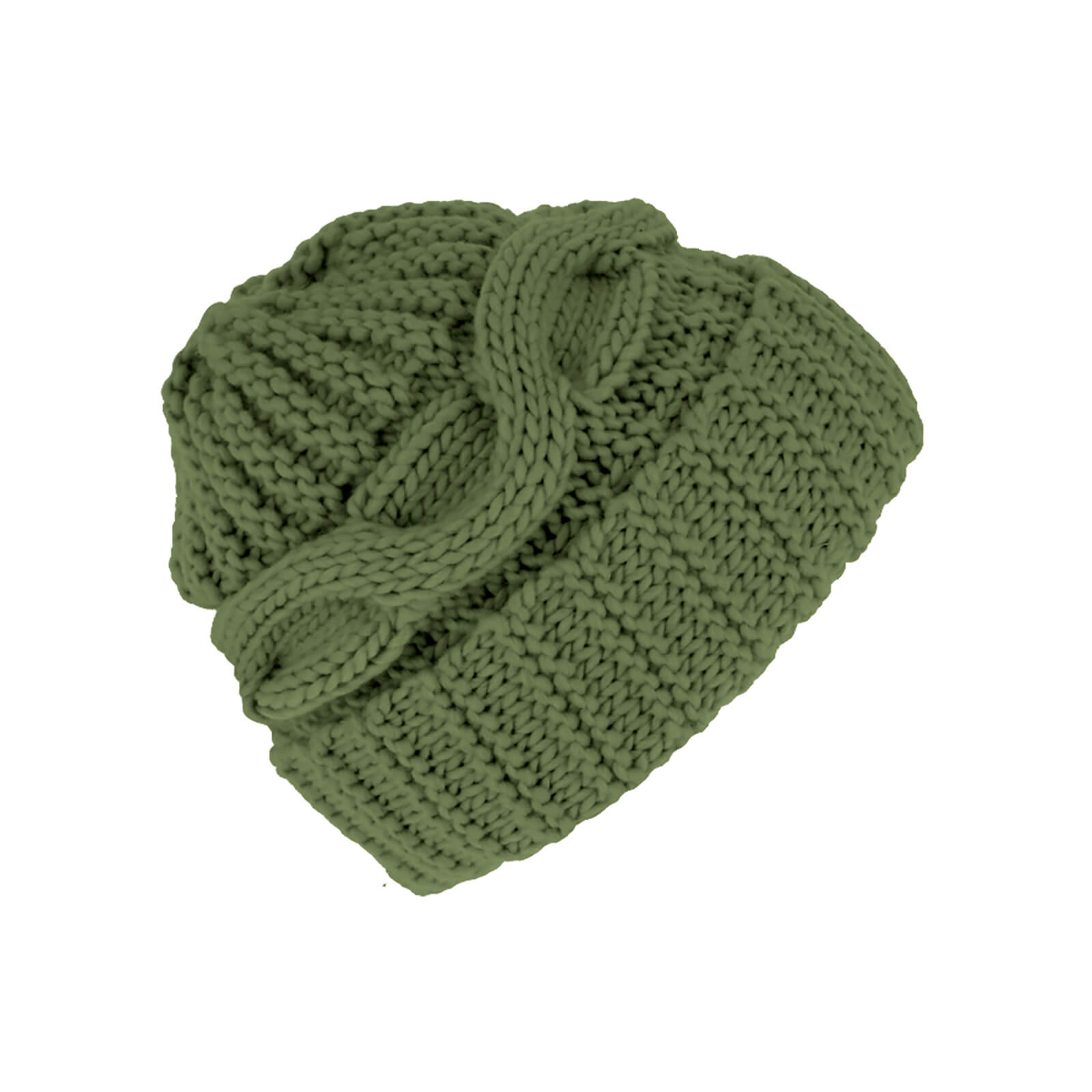 Fiebig Strickmütze mit Umschlag uni
