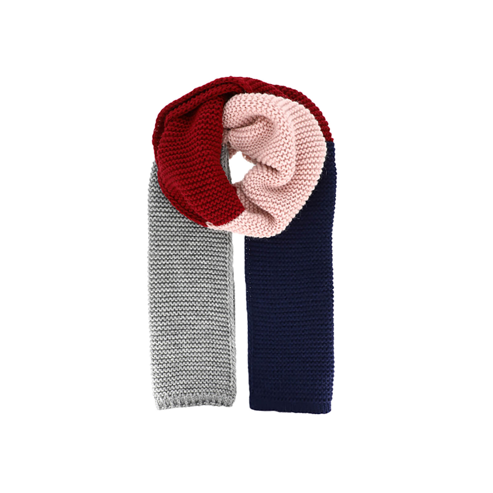 Fiebig Strickschal Wolle vierfarbig