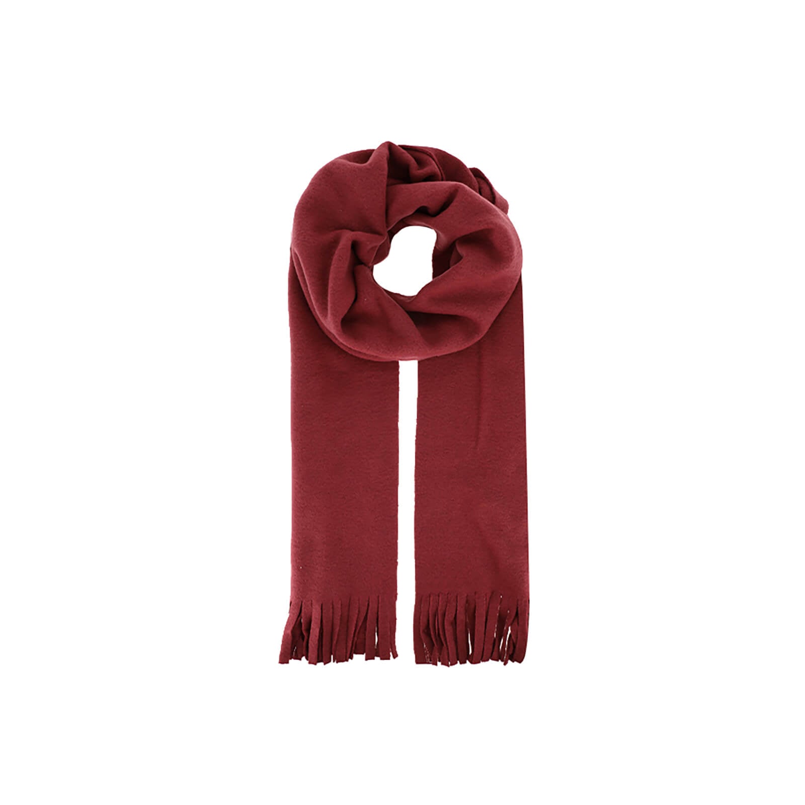 Fiebig Schal Fleece uni mit Fransen