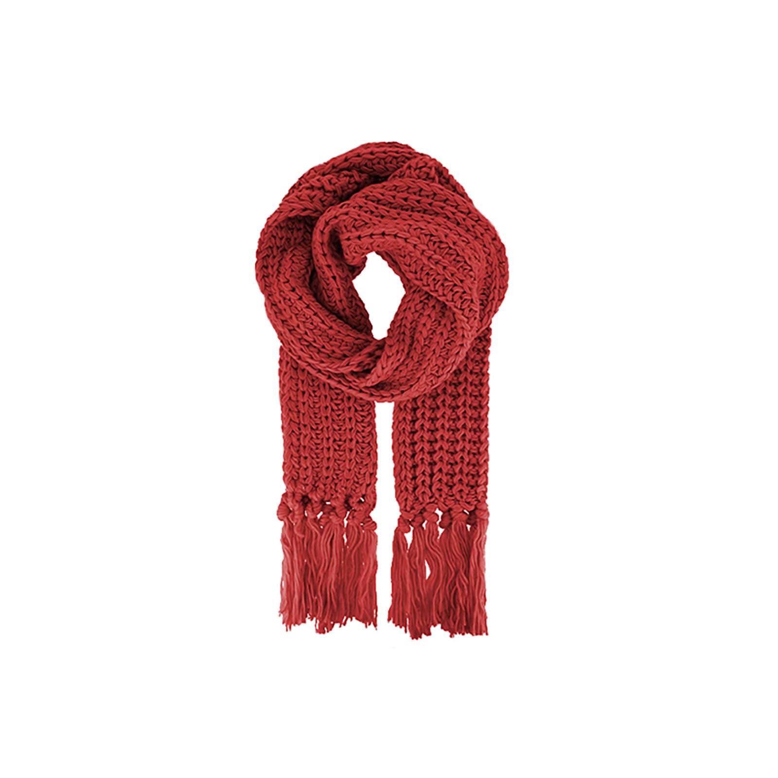 Fiebig Strickschal uni breite Rippe
