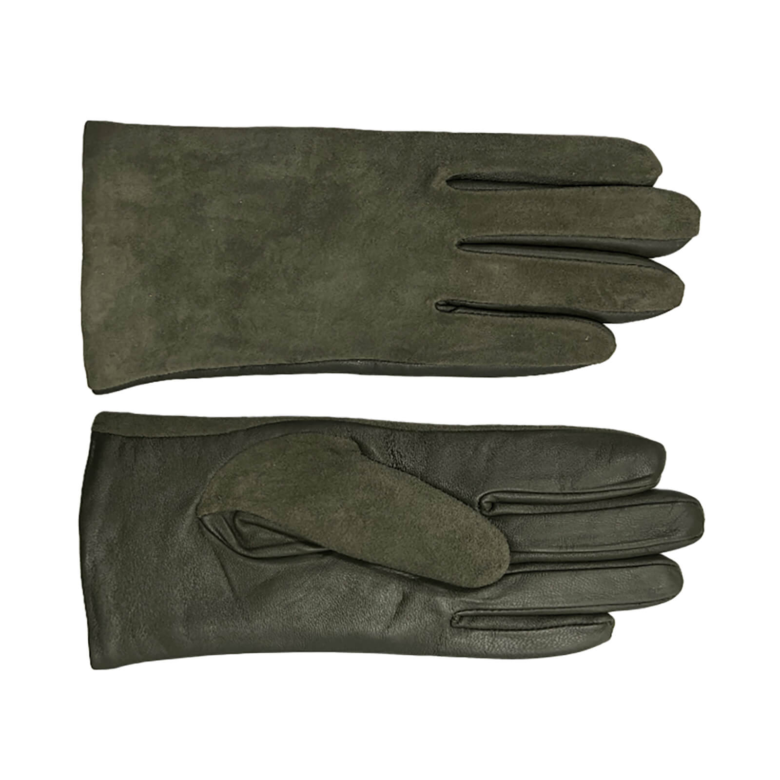 Fiebig Handschuhe Lammleder Glatt- und Wildleder Oliv