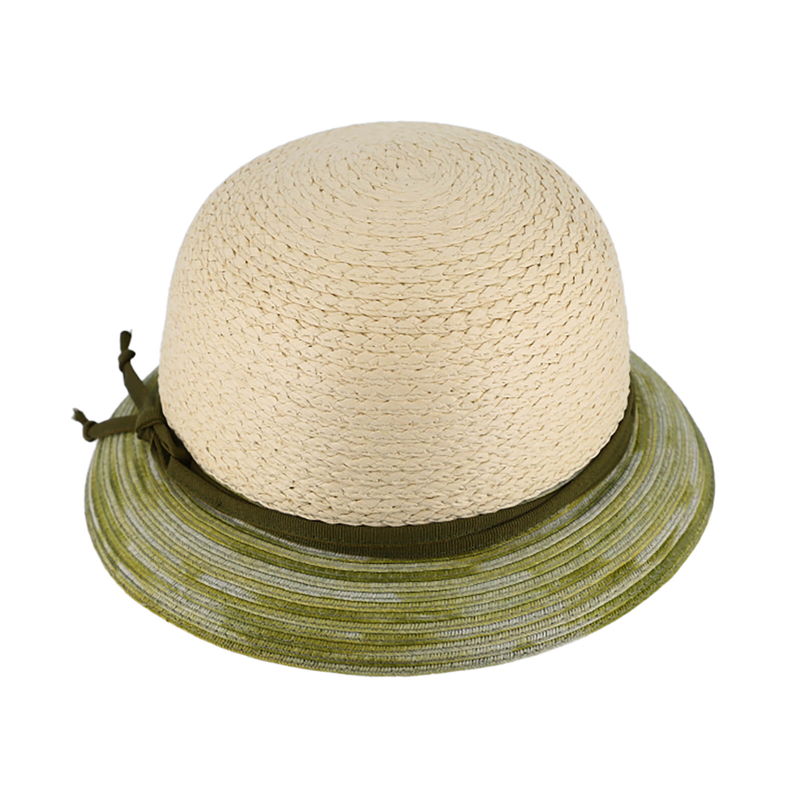 Fiebig Papierhut Glocke Krempe melange passendes Band Khaki