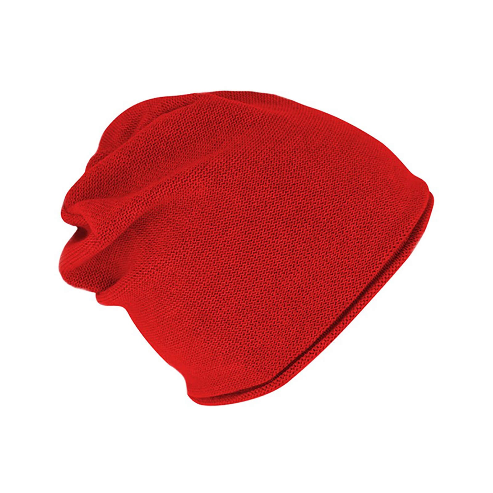 Fiebig Strickmütze Beanie Baumwolle uni mit Rollrand GOTS