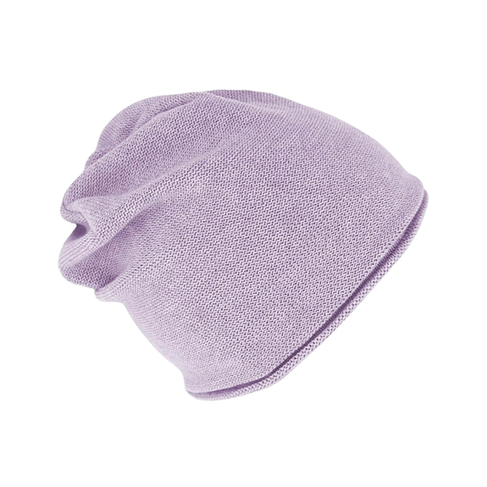Fiebig Strickmütze Beanie Baumwolle uni mit Rollrand GOTS