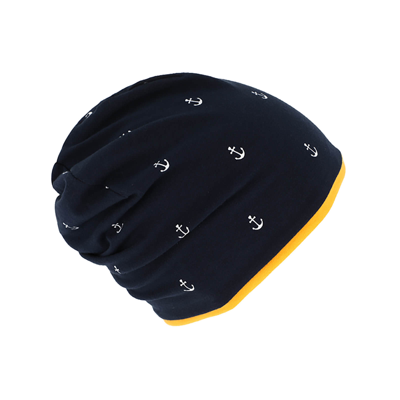 Fiebig Stoffmütze Beanie Jersey Anker wendbar