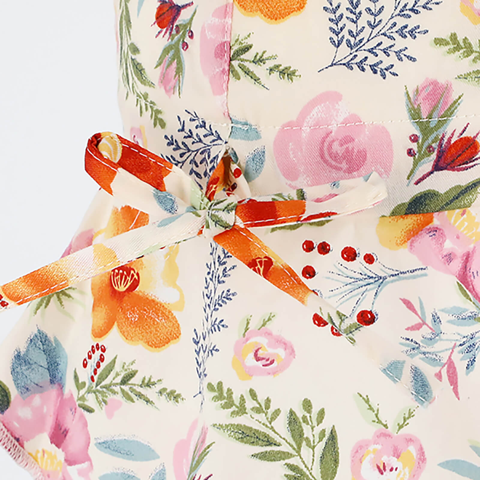 Fiebig Stoffhut 6-Panel Blumenprint mit Nackenschutz und Band Weiss