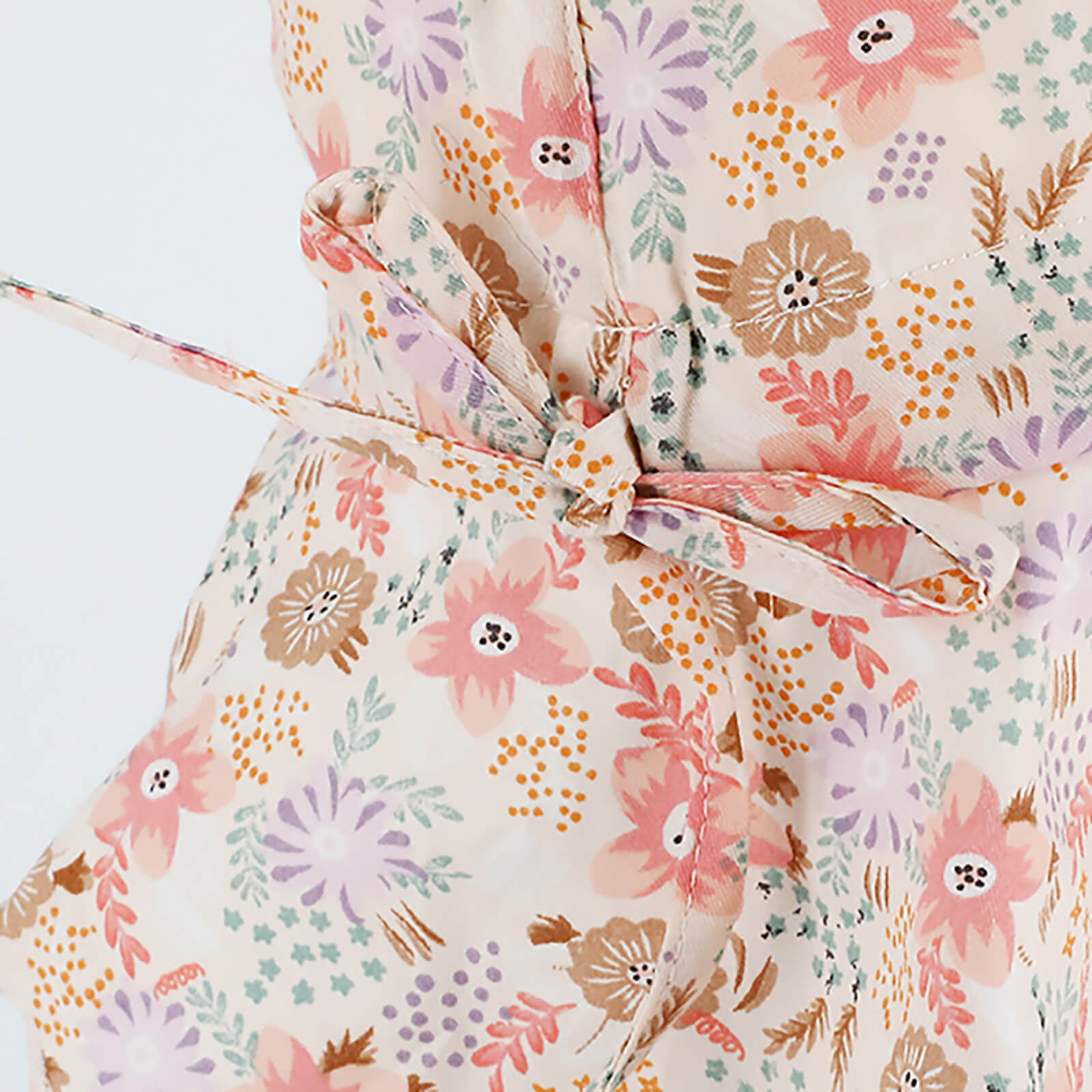 Fiebig Stoffhut 6-Panel Blumenprint mit Nackenschutz und Band Fuchsia