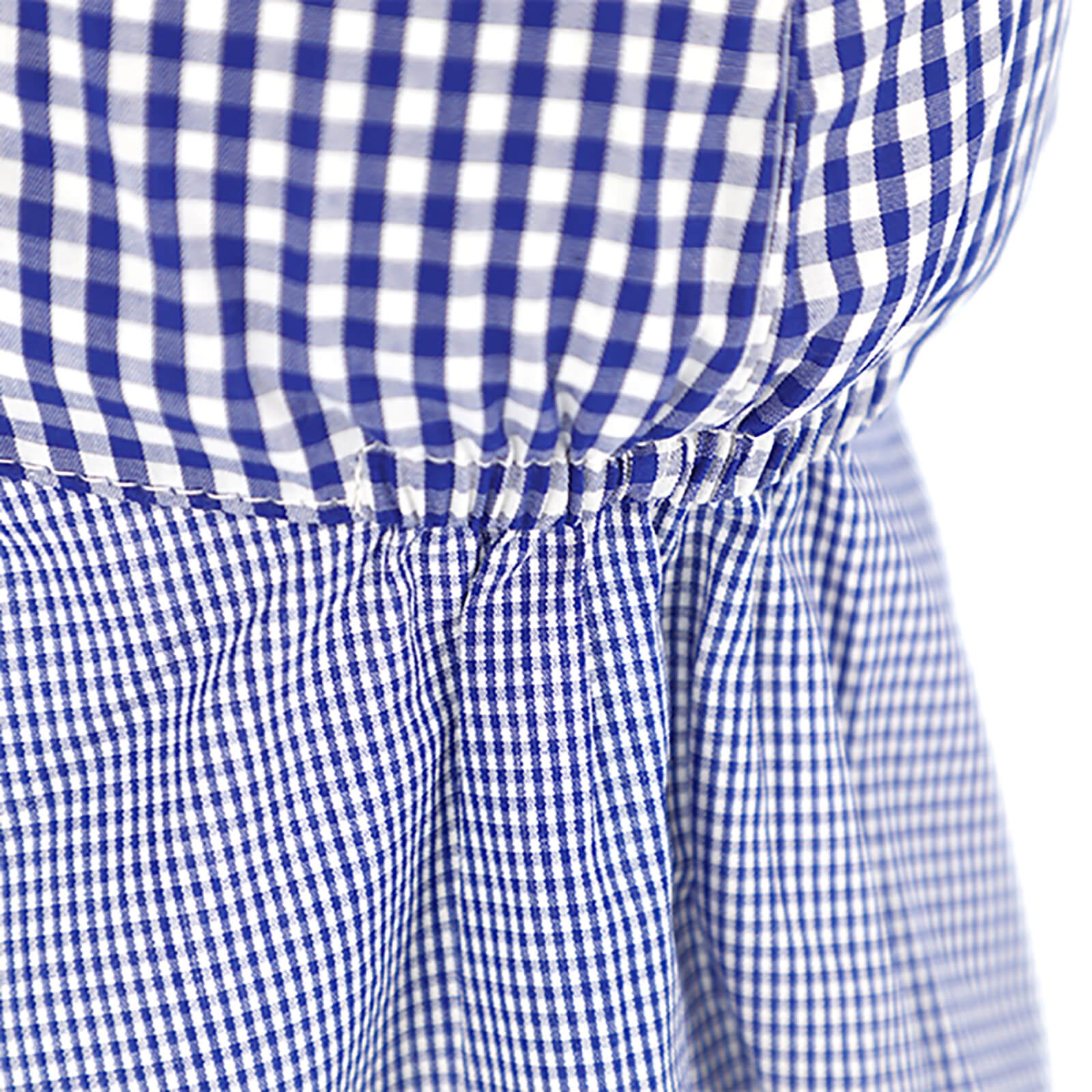 Fiebig Stoffkappe 6-Panel kariert mit Nackenschutz und Band Marineblau