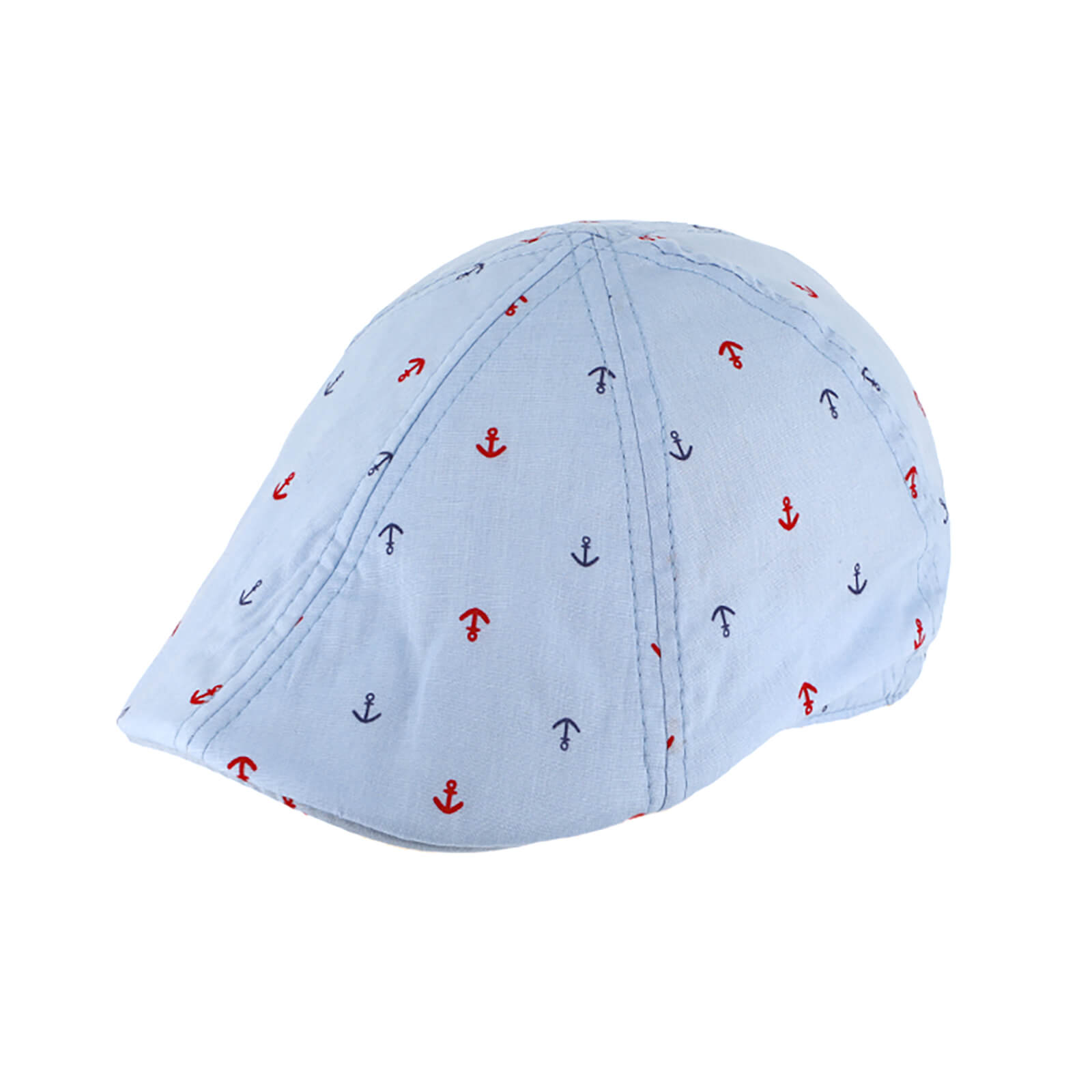 Fiebig Flatcap 6-Panel mit Ankerprint Jeansblau