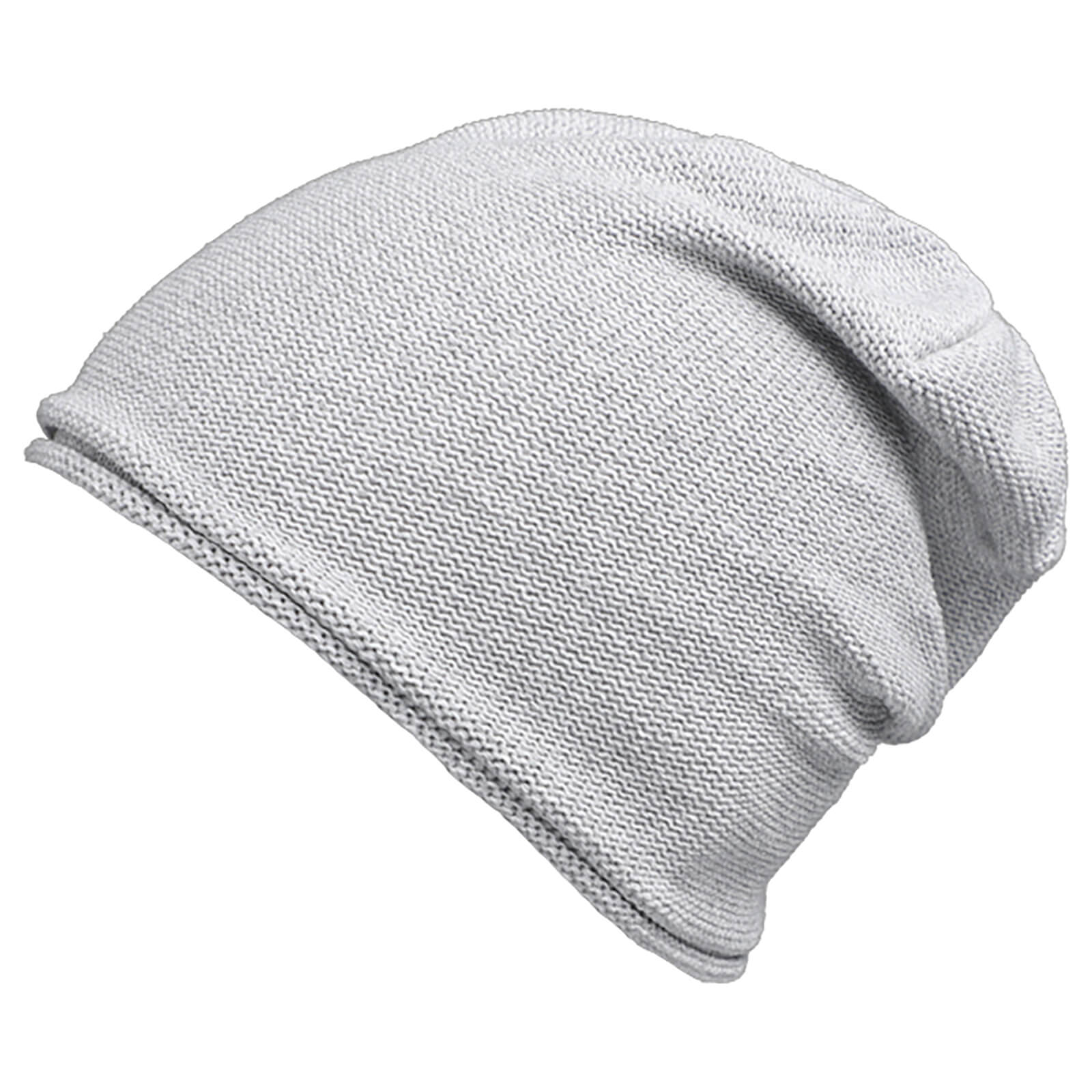 Fiebig Strickmütze Beanie mit Rollrand Baumwolle uni