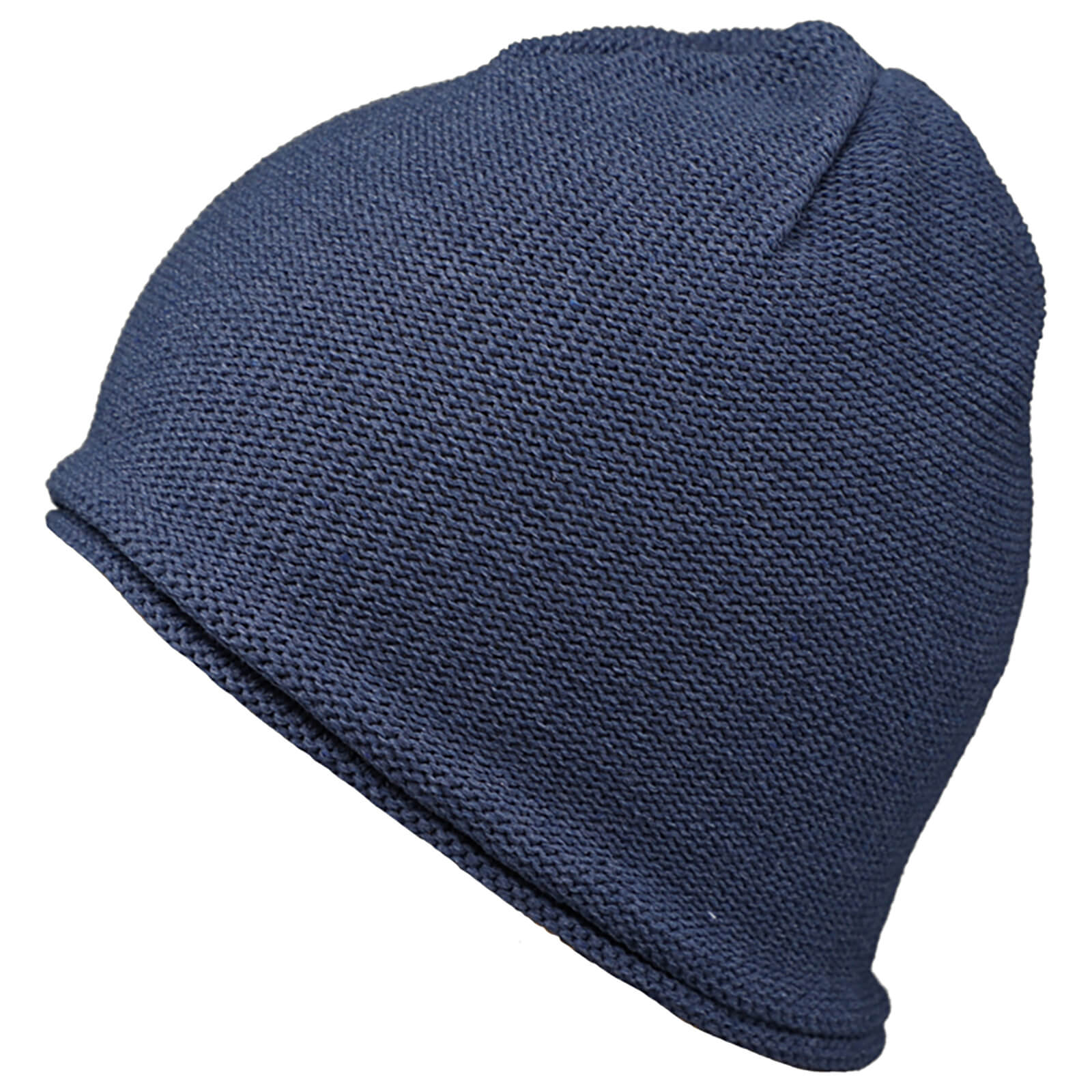 Fiebig Strickmütze Beanie mit Rollrand Baumwolle uni