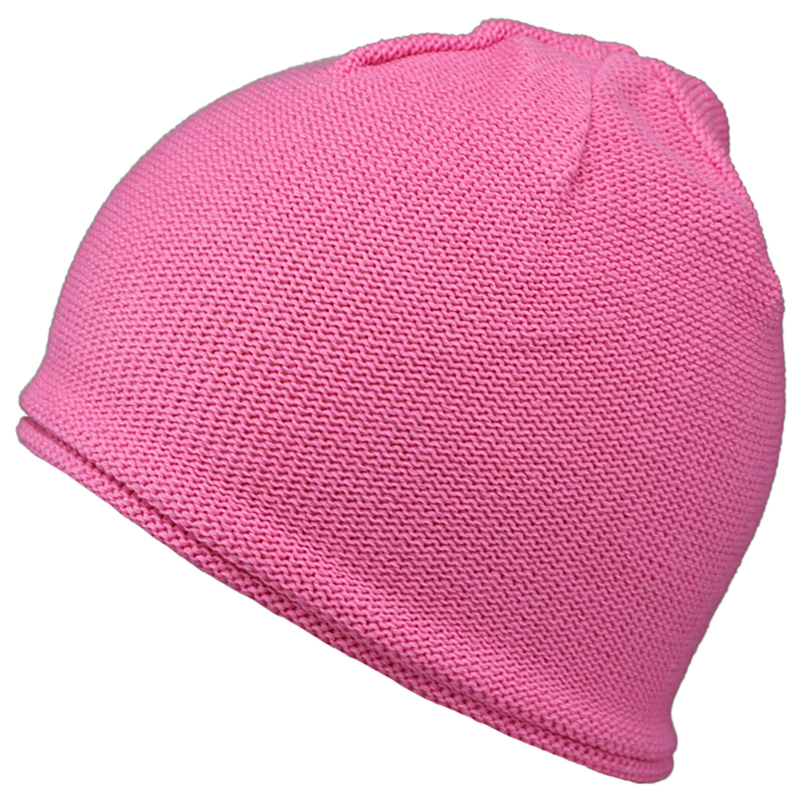 Fiebig Strickmütze Beanie mit Rollrand Baumwolle uni