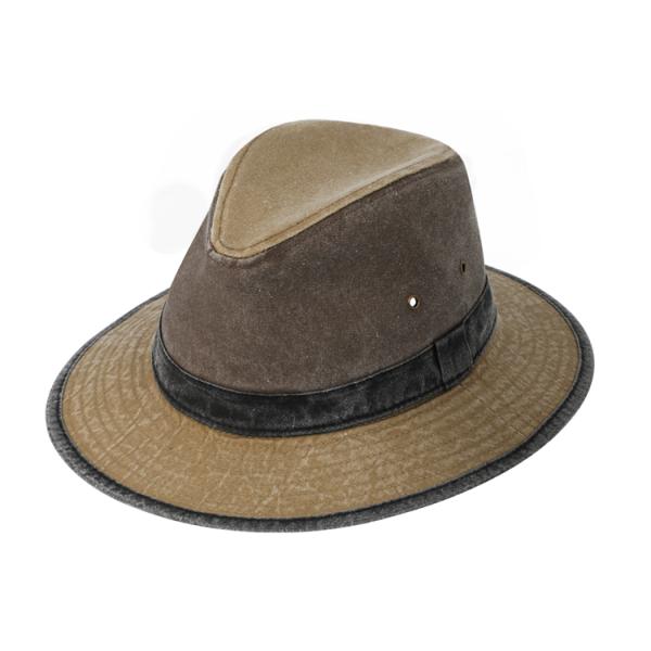 Fiebig Stoffhut Traveller gewaschene Baumwolle Beige