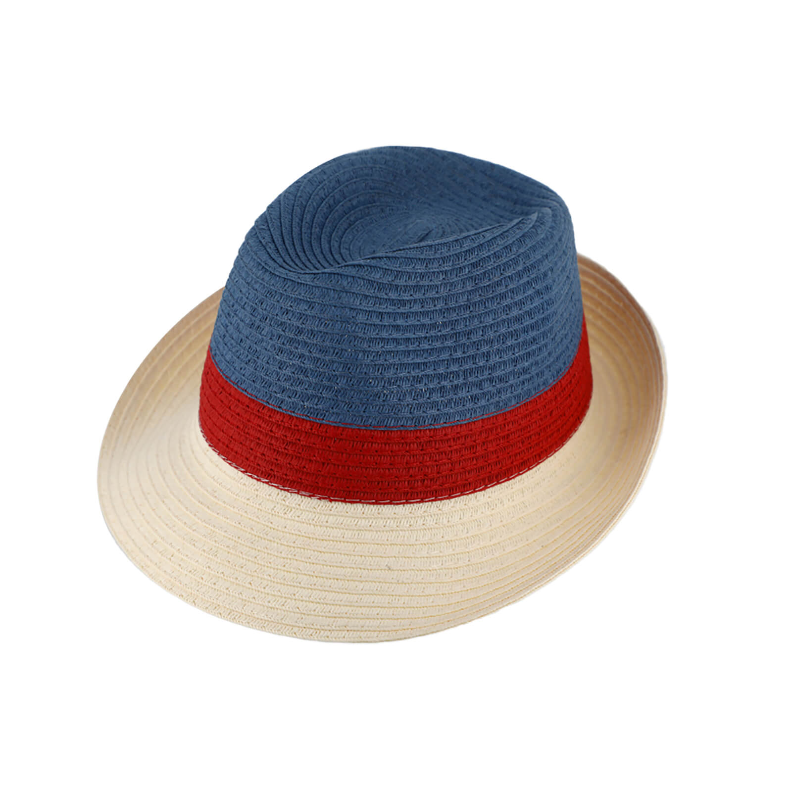 Fiebig Papierhut Trilby dreifarbig Jeansblau