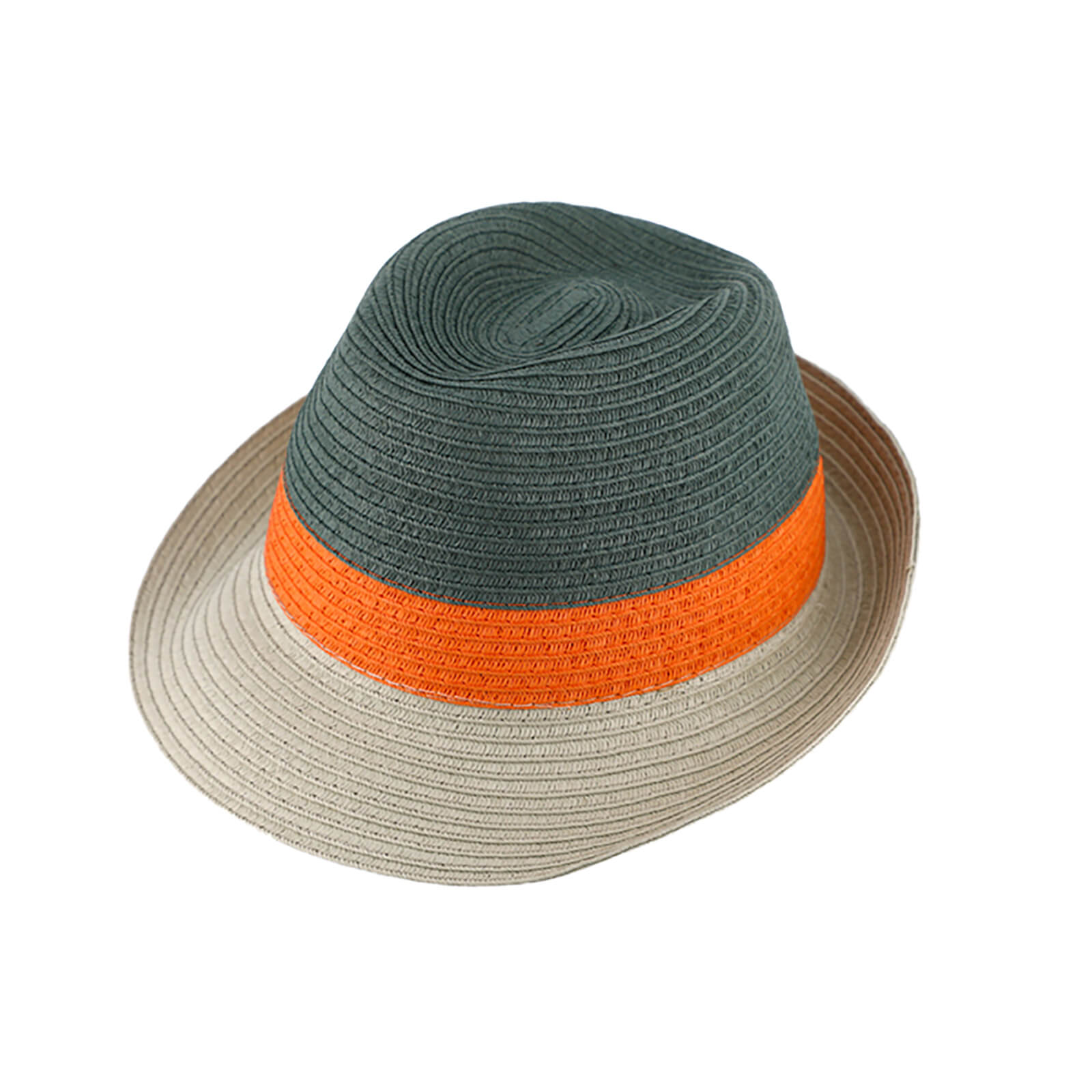 Fiebig Papierhut Trilby dreifarbig Tannengrün