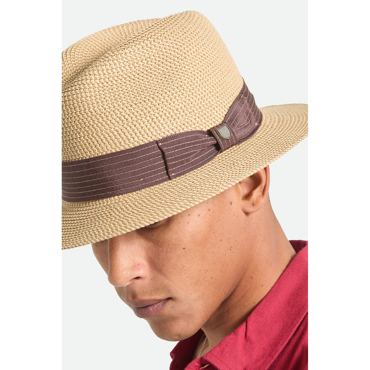Brixton Strohhut Roma Packable Fedora Braun/Schoko – Abbildung 6