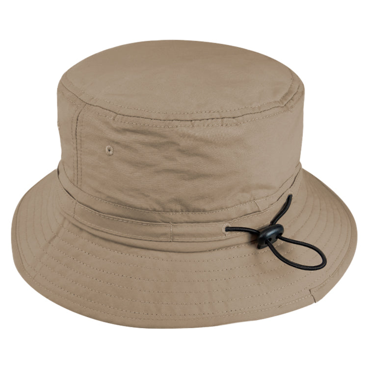 Fiebig Fischerhut uni mit Tunnelzug Beige – Gesamtansicht