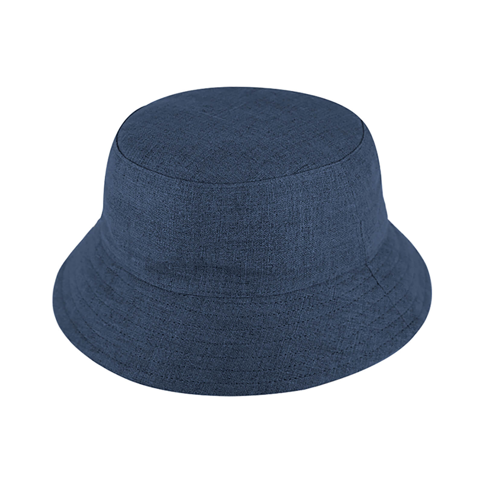 Fiebig Fischerhut Leinen uni UV-Schutz Marineblau