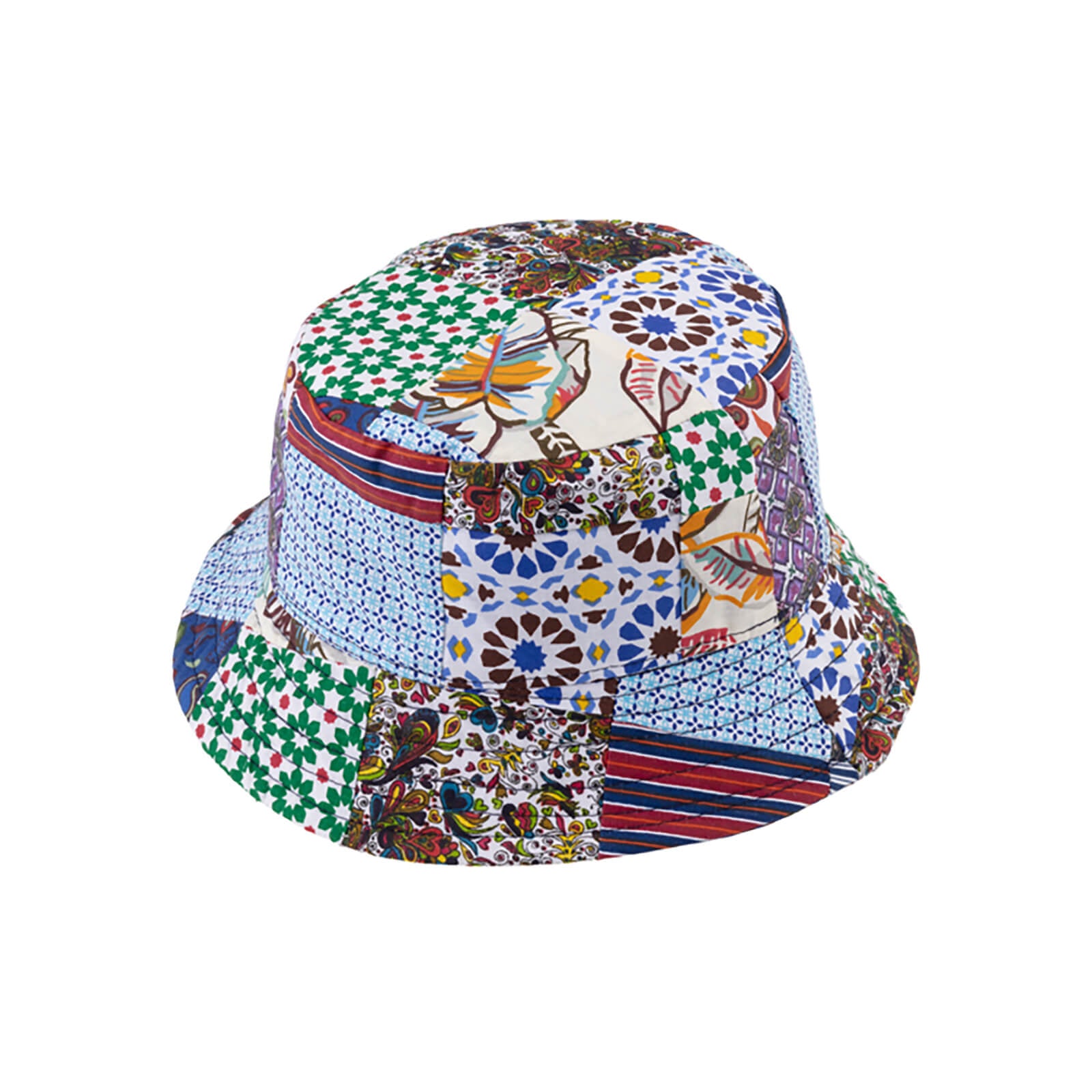 Fiebig Fischerhut Patchwork mit Paisleymuster Marineblau