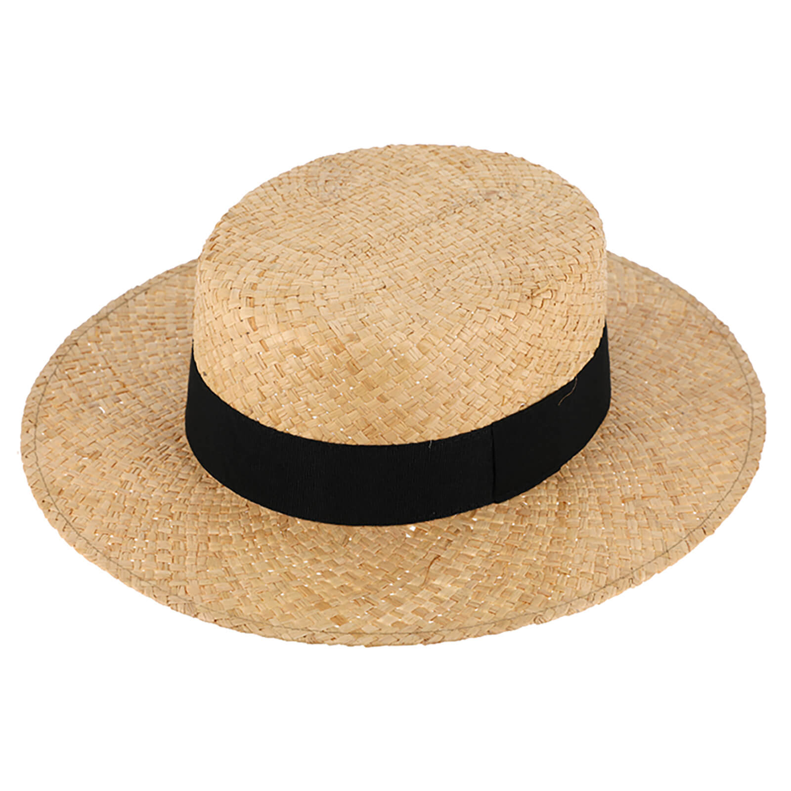Fiebig Strohhut Kreissäge Raffia mit Ripsband Natur