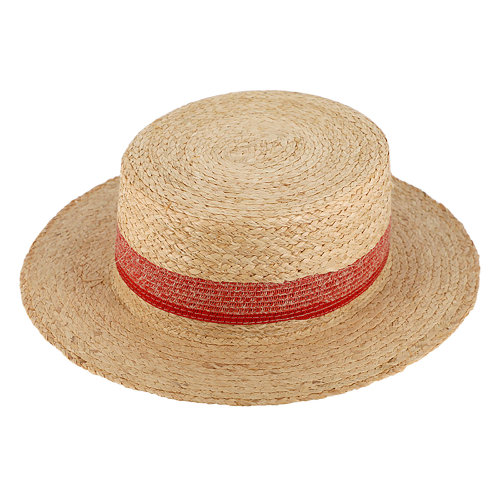 Fiebig Strohhut Kreissäge Raffia mit Papiergarnitur Signalrot