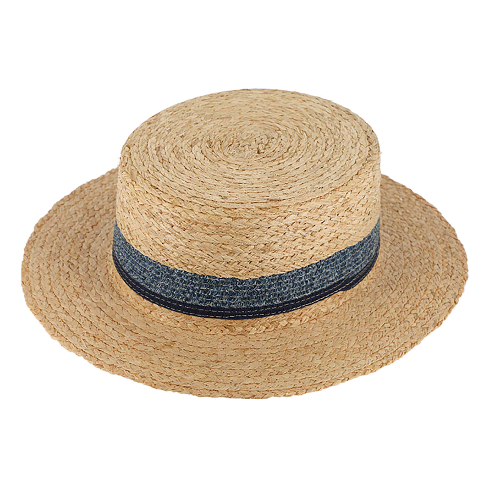 Fiebig Strohhut Kreissäge Raffia mit Papiergarnitur Marine