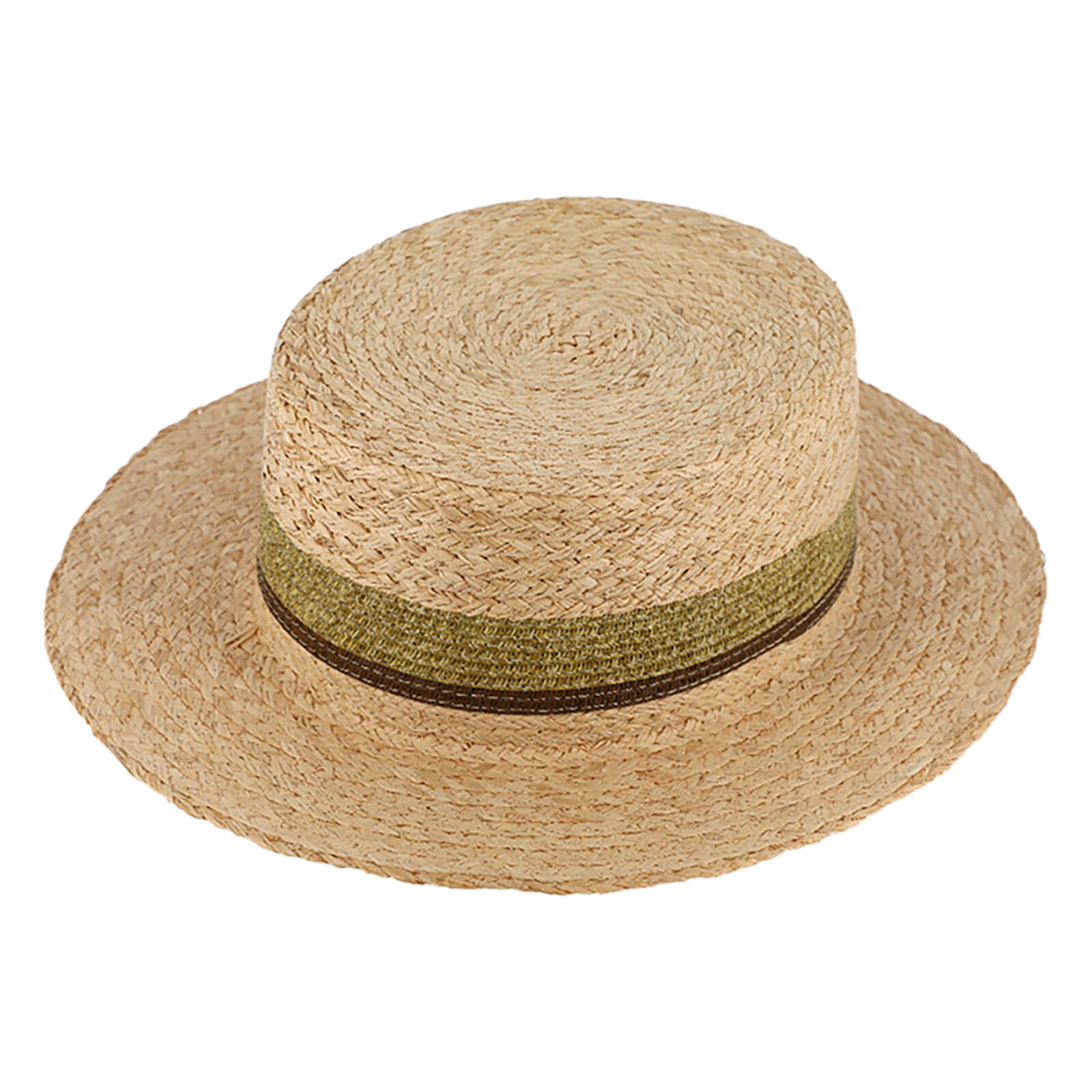 Fiebig Strohhut Kreissäge Raffia mit Papiergarnitur Nussbraun