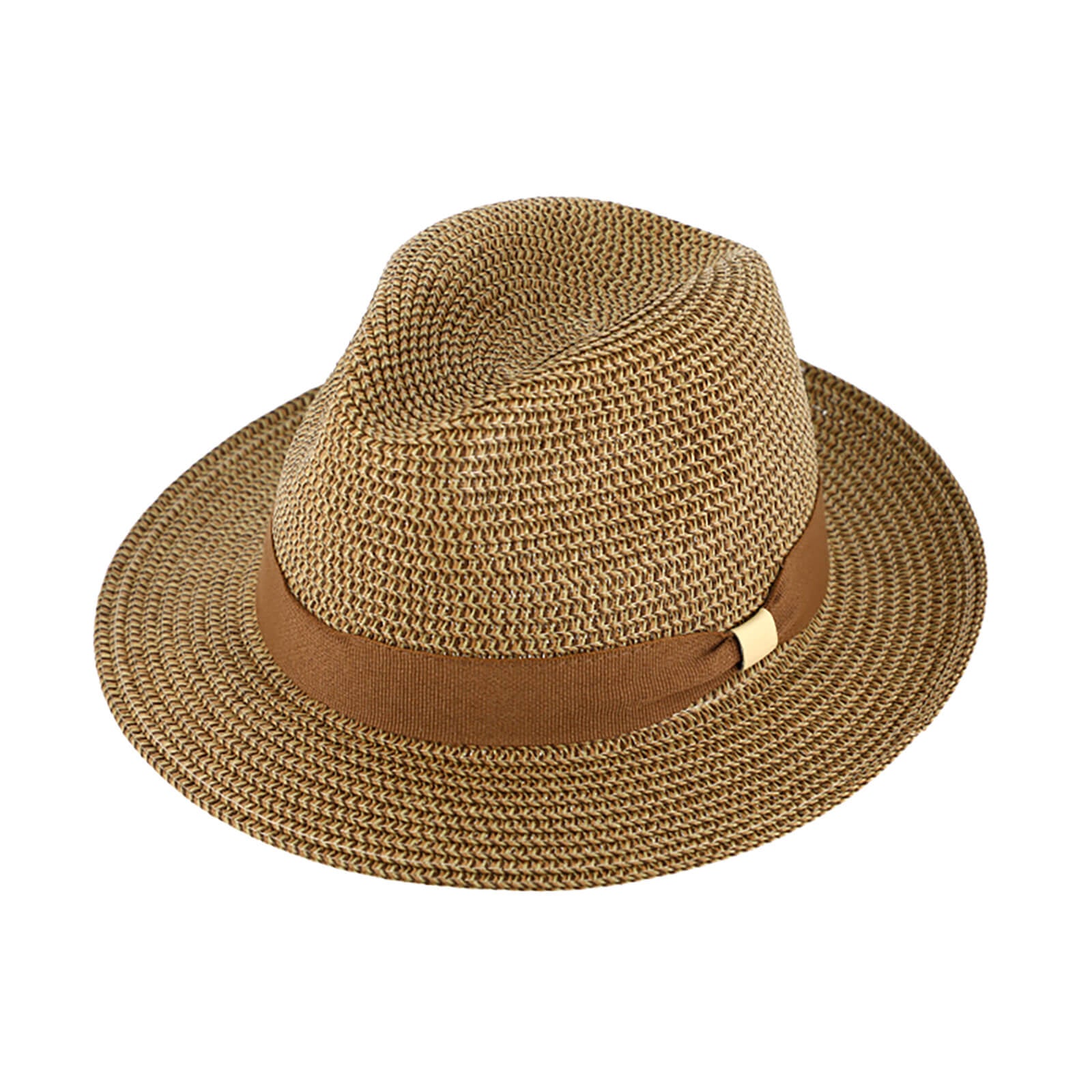 Fiebig Papierhut Traveller mit Ripsband und PU-Detail Camel
