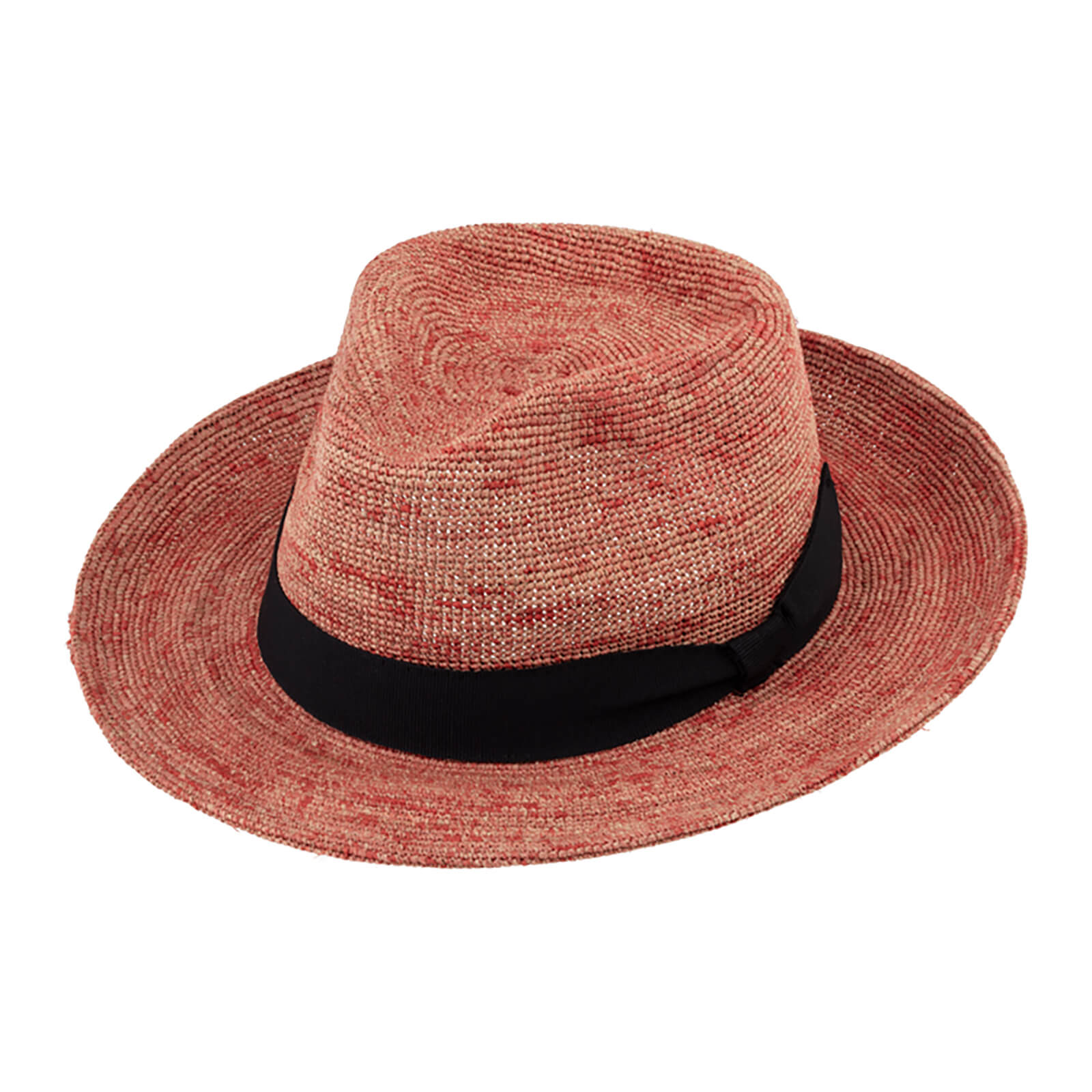 Fiebig Strohhut Traveller Raffia melange Rot
