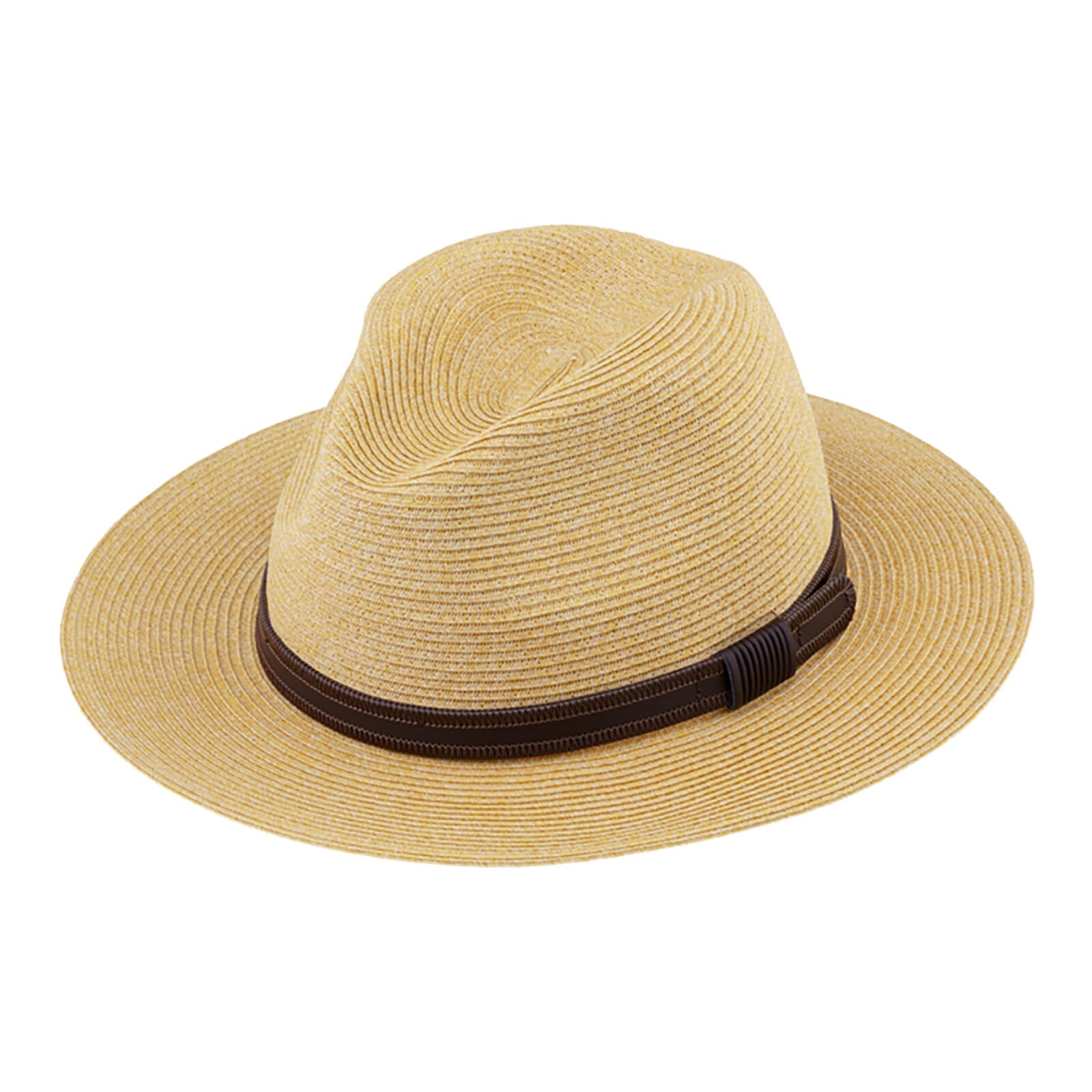 Fiebig Papierhut Traveller uni Kunstlederband Beige