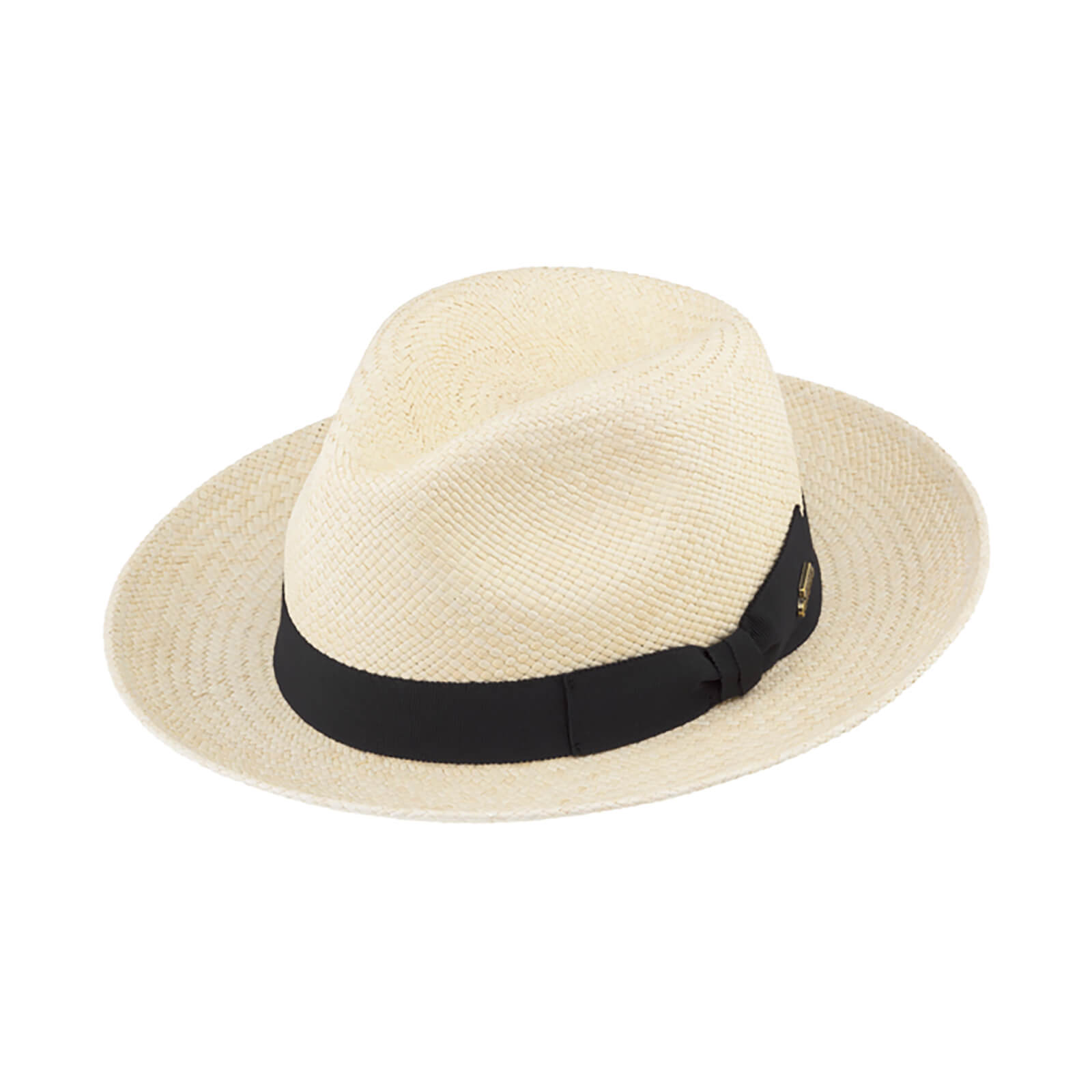 Fiebig Panamahut Fedora Ripsband uni Natur