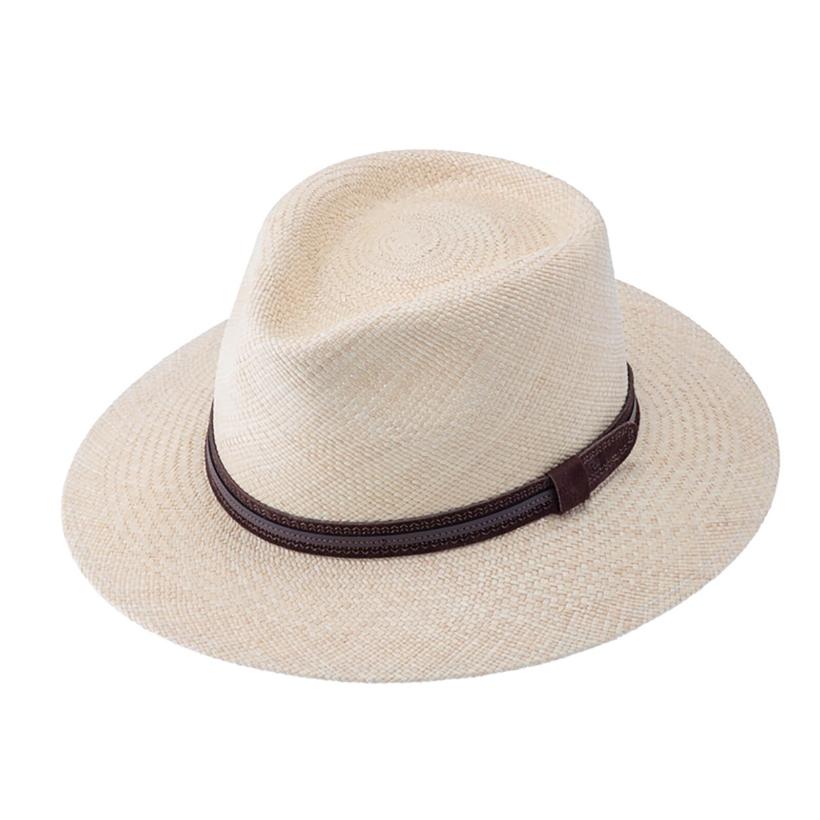 Fiebig Panamahut Traveller mit Lederband Natur