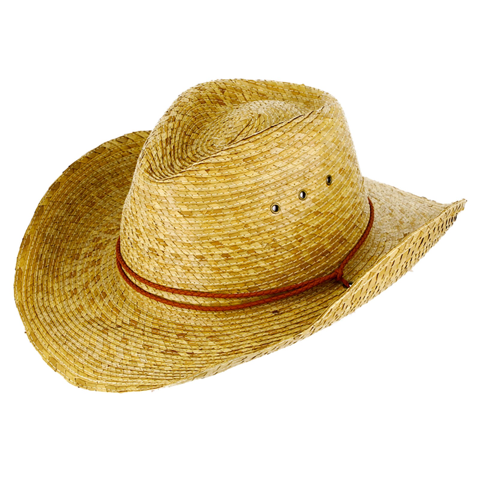 Fiebig Strohhut Western mit Kinnband UV-Schutz Natur