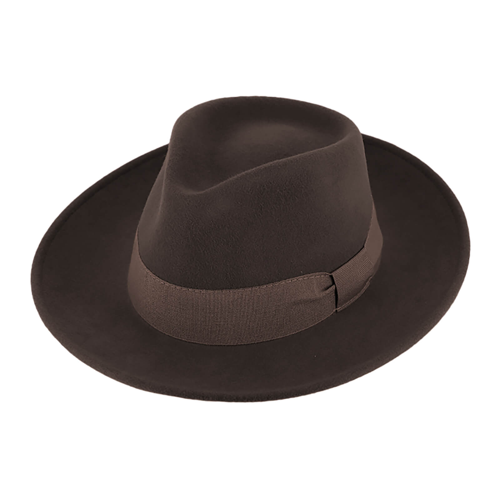 Fiebig Wollfilzhut Fedora waterproof und crushable Braun
