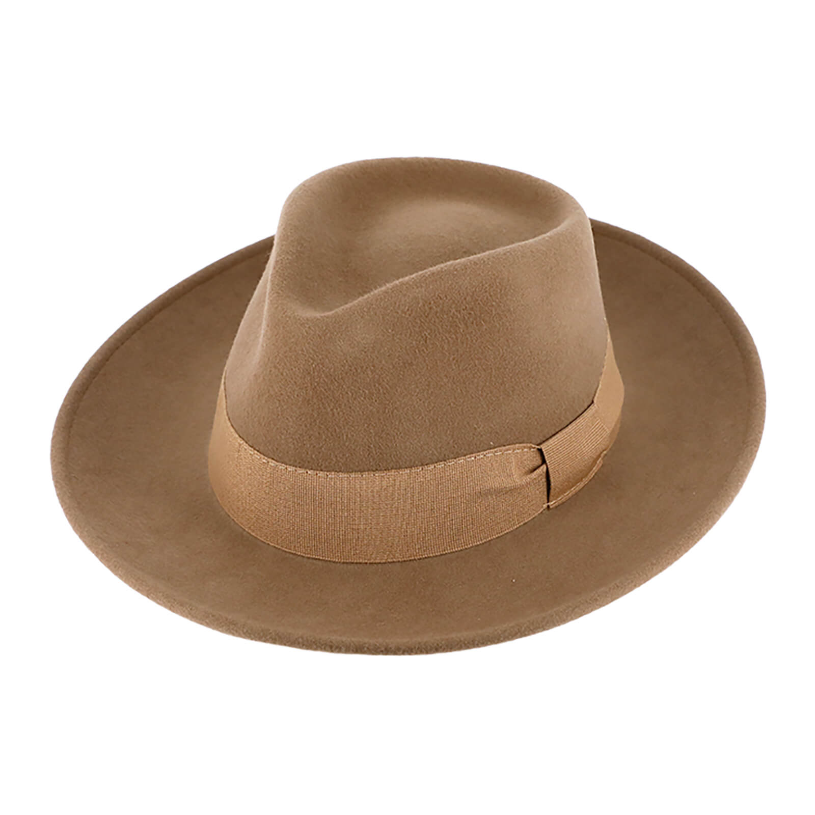 Fiebig Wollfilzhut Fedora waterproof und crushable Camel