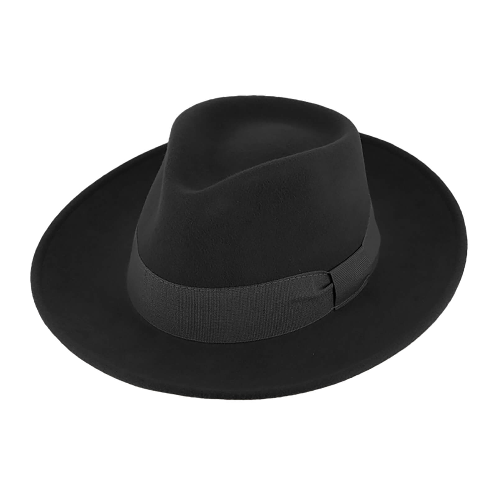 Fiebig Wollfilzhut Fedora waterproof und crushable Schwarz