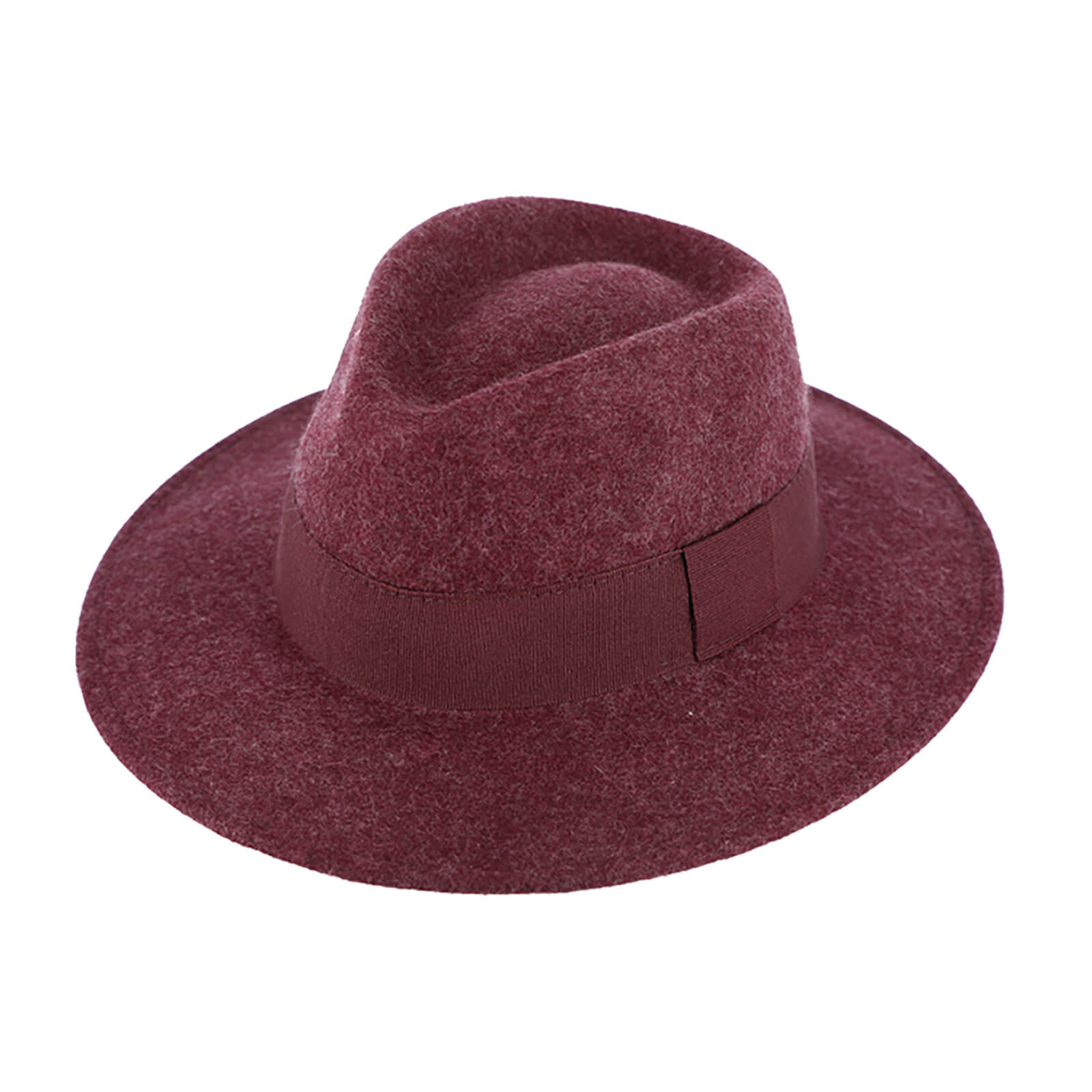 Fiebig Wollfilzhut Traveller melange Bordeaux