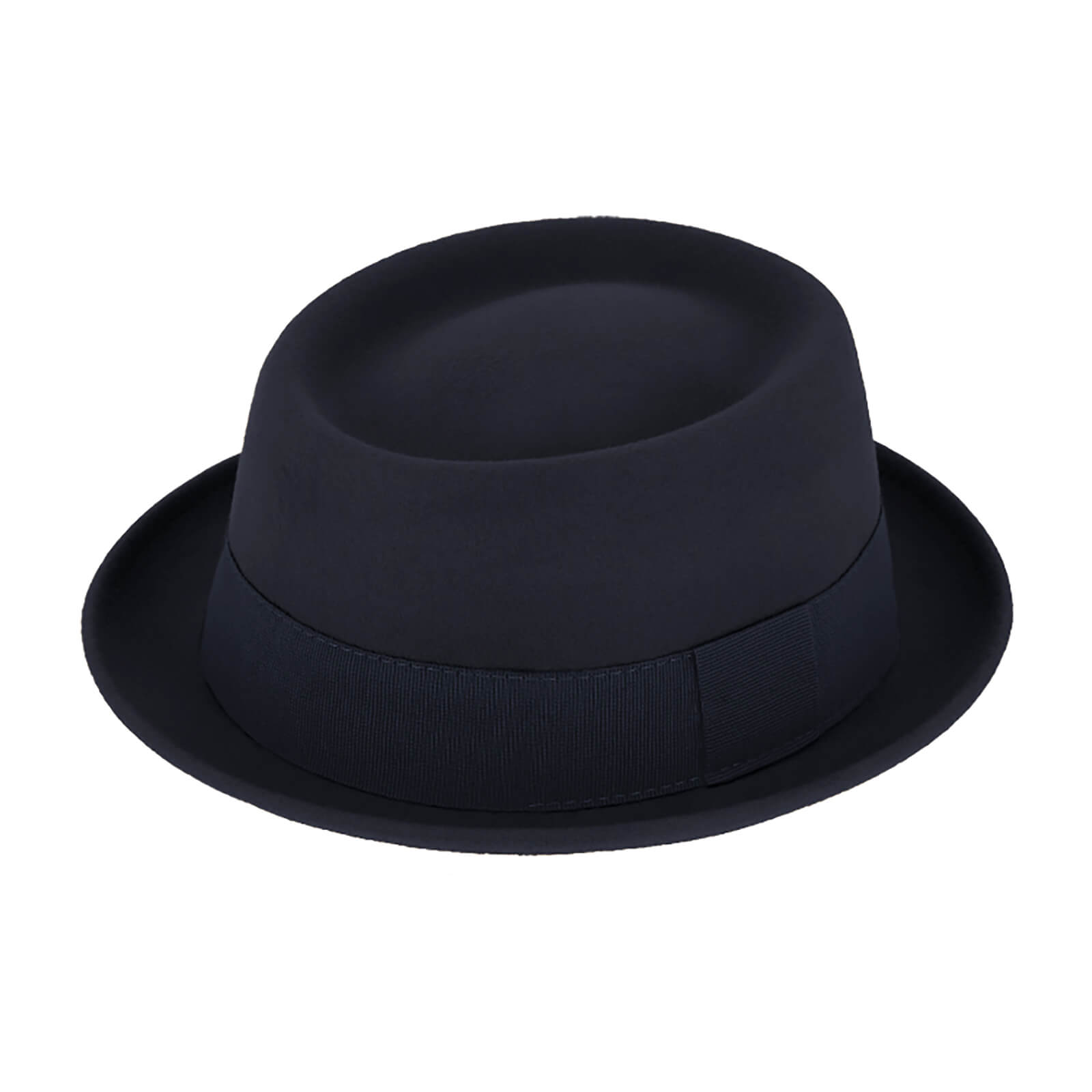 Fiebig Wollfilzhut Pork Pie waterproof und crushable Marineblau