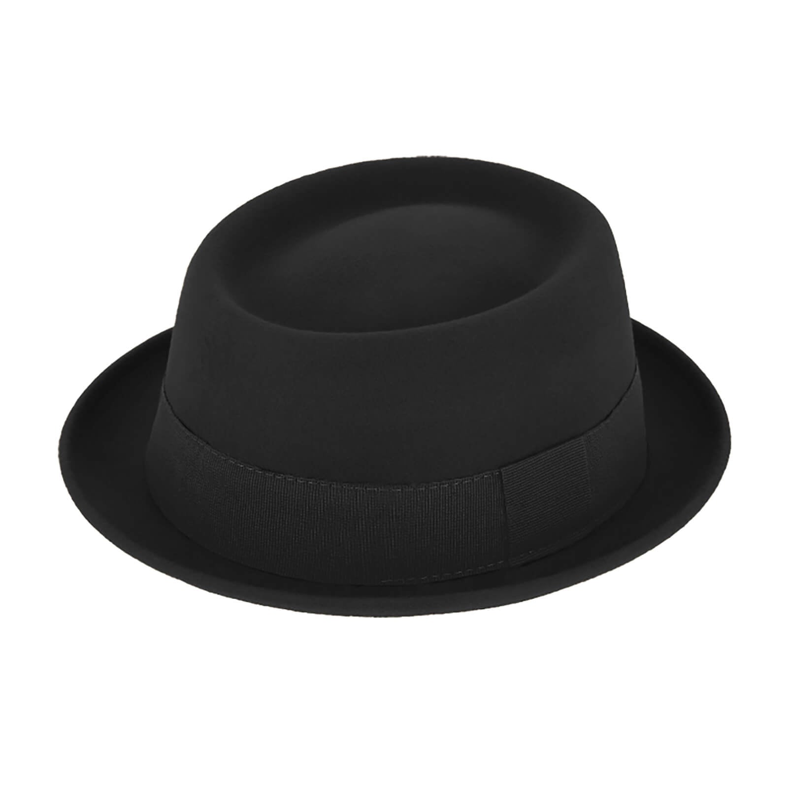 Fiebig Wollfilzhut Pork Pie waterproof und crushable Schwarz