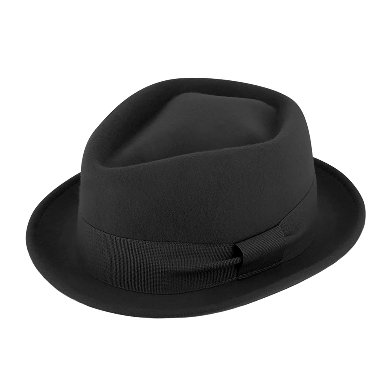 Fiebig Wollfilzhut Pork Pie Diamond uni waterproof und crushable Schwarz