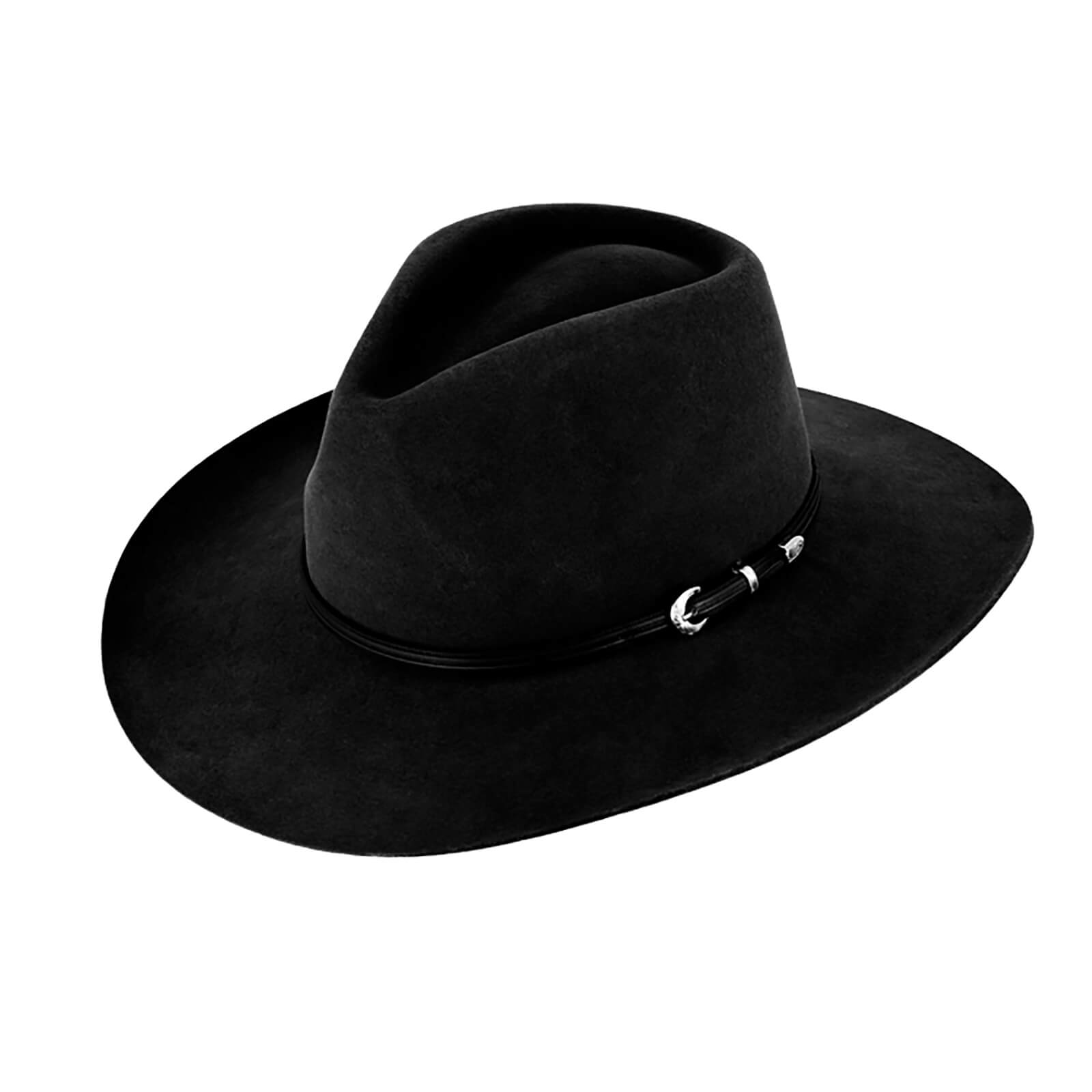 Fiebig Wollfilzhut Australier Uni Schwarz