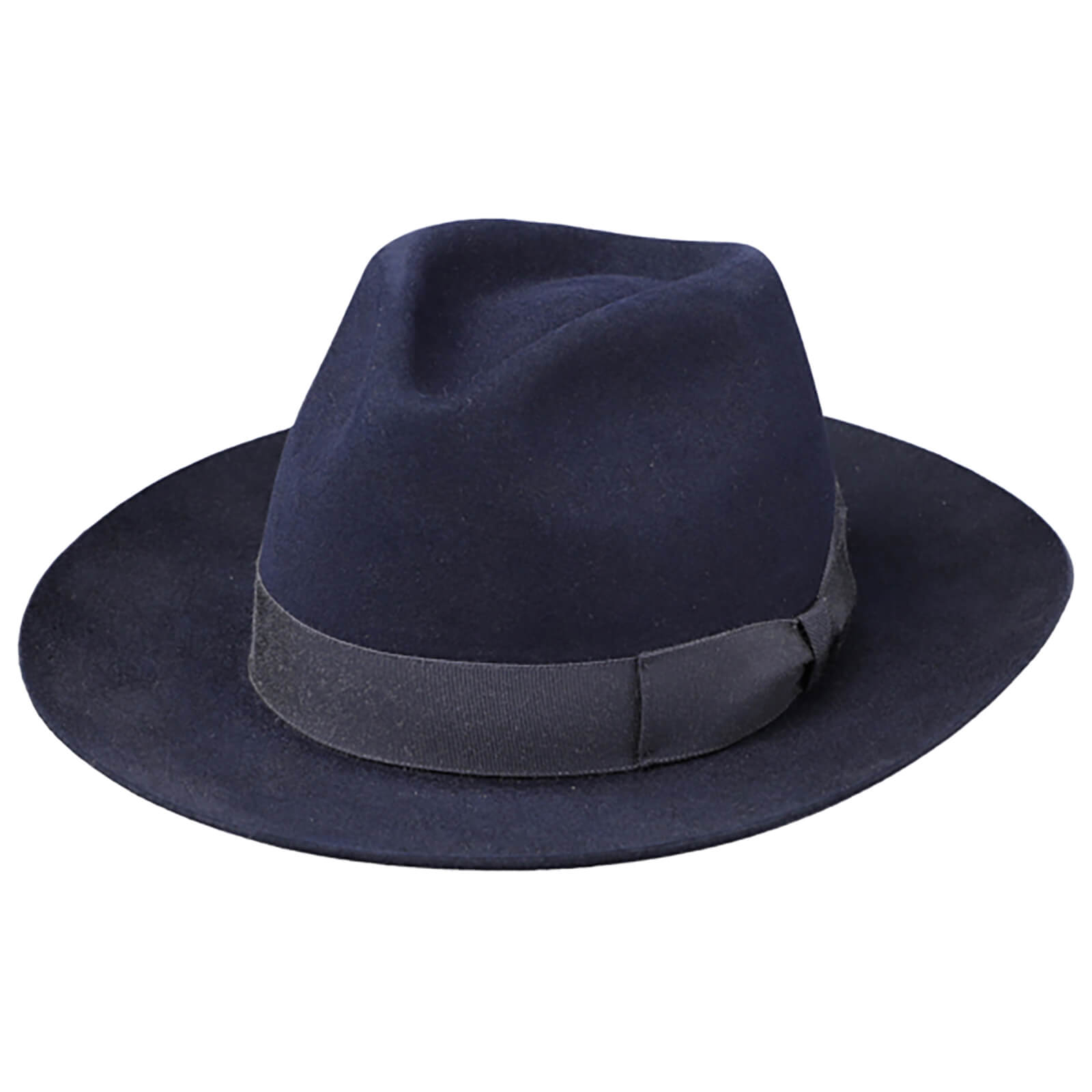 Fiebig Haarfilzhut Fedora Bogart Marineblau