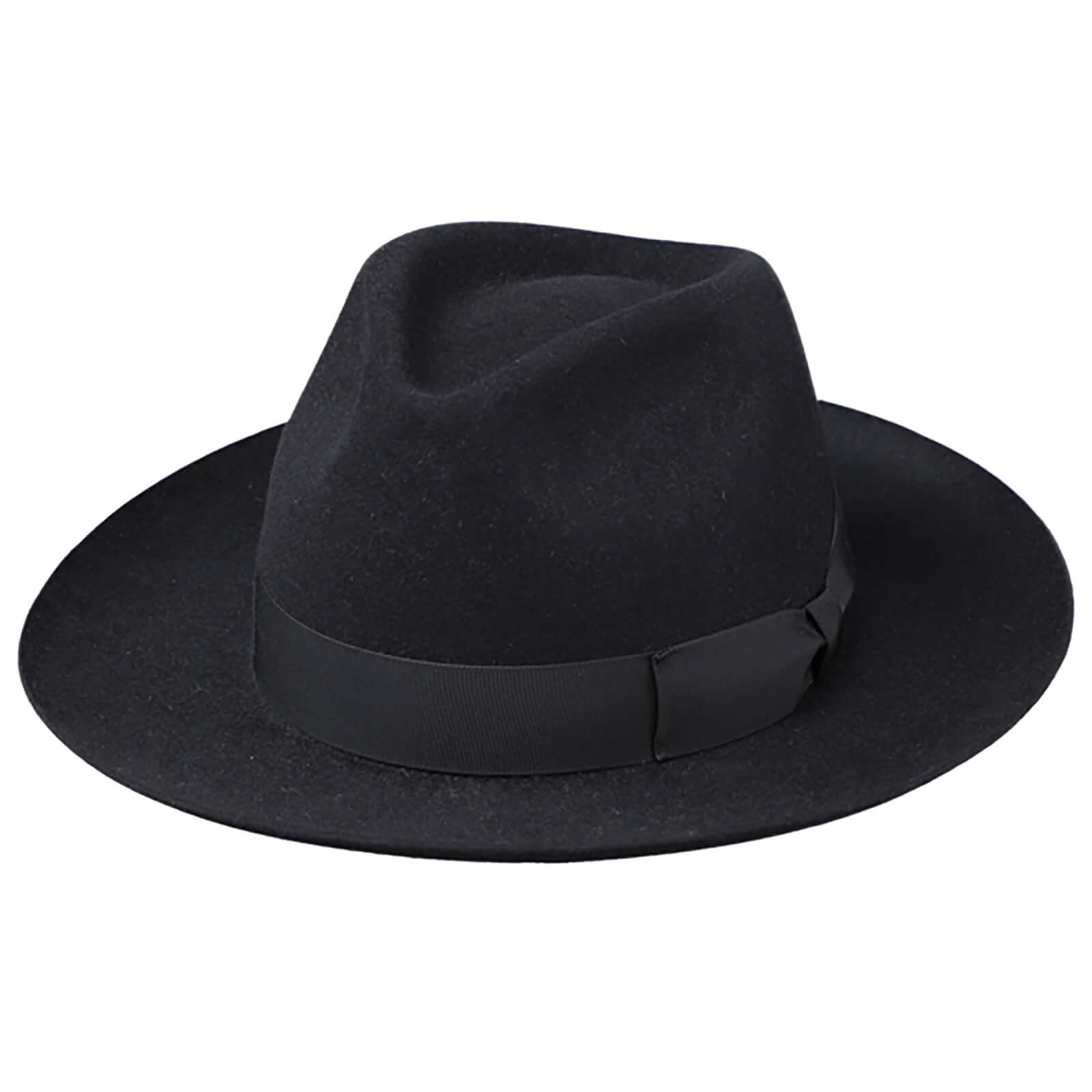 Fiebig Haarfilzhut Fedora Bogart Schwarz