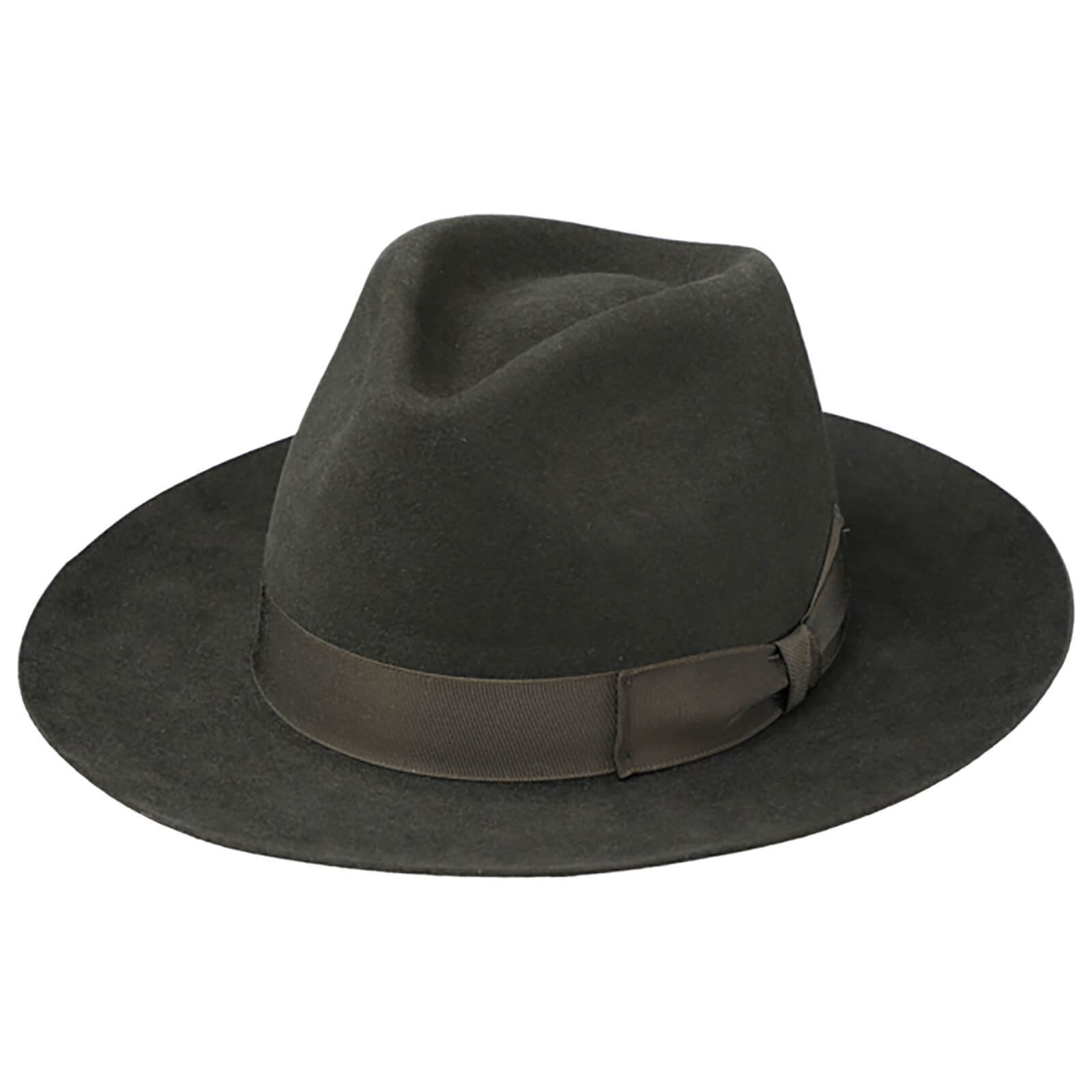 Fiebig Haarfilzhut Fedora Bogart Oliv