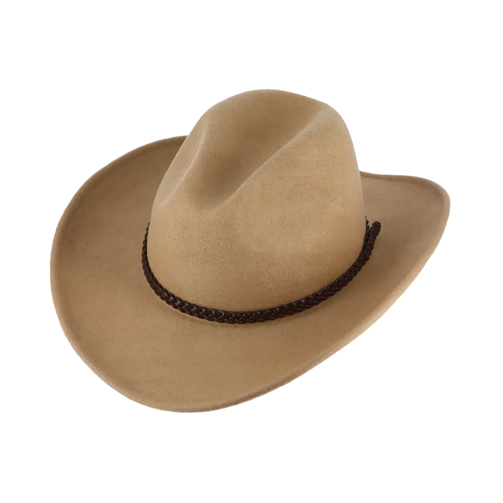 Fiebig Wollfilzhut Western Chuck mit Kunstlederband Beige