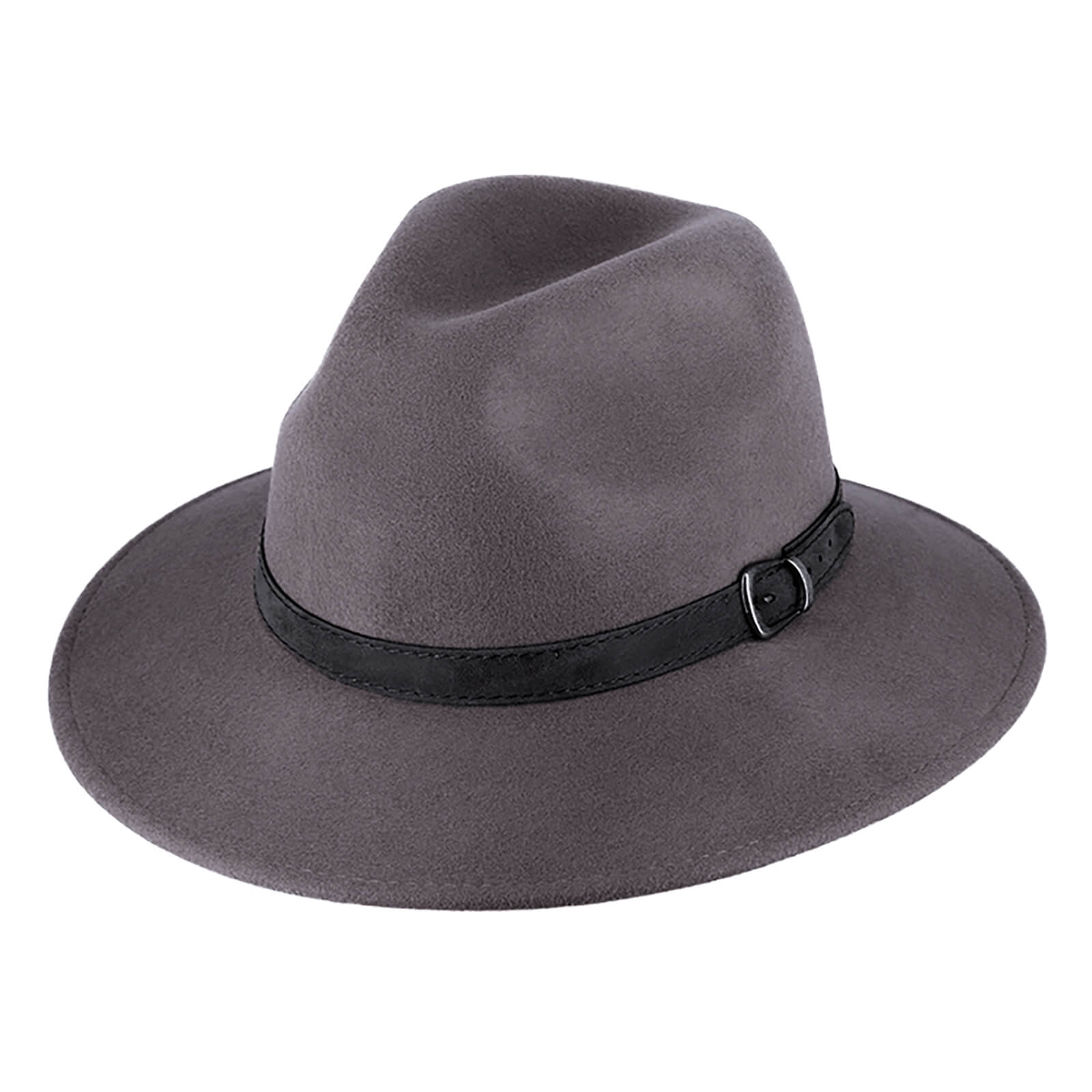 Fiebig Wollfilzhut Traveller Indiana Jones crushable und waterproof Hellgrau